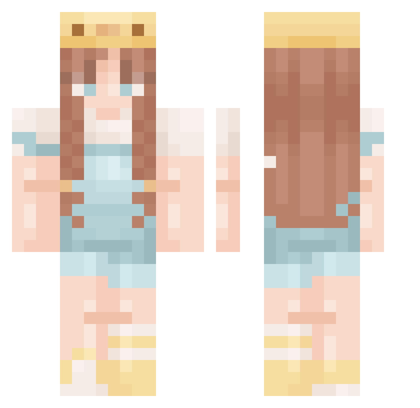 Manuel12406 Minecraft skin, front and back view