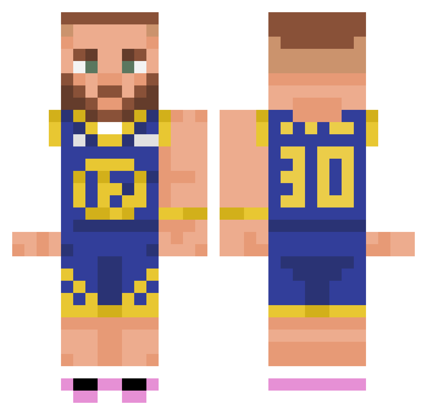 EDFR3s Minecraft skin, front and back view
