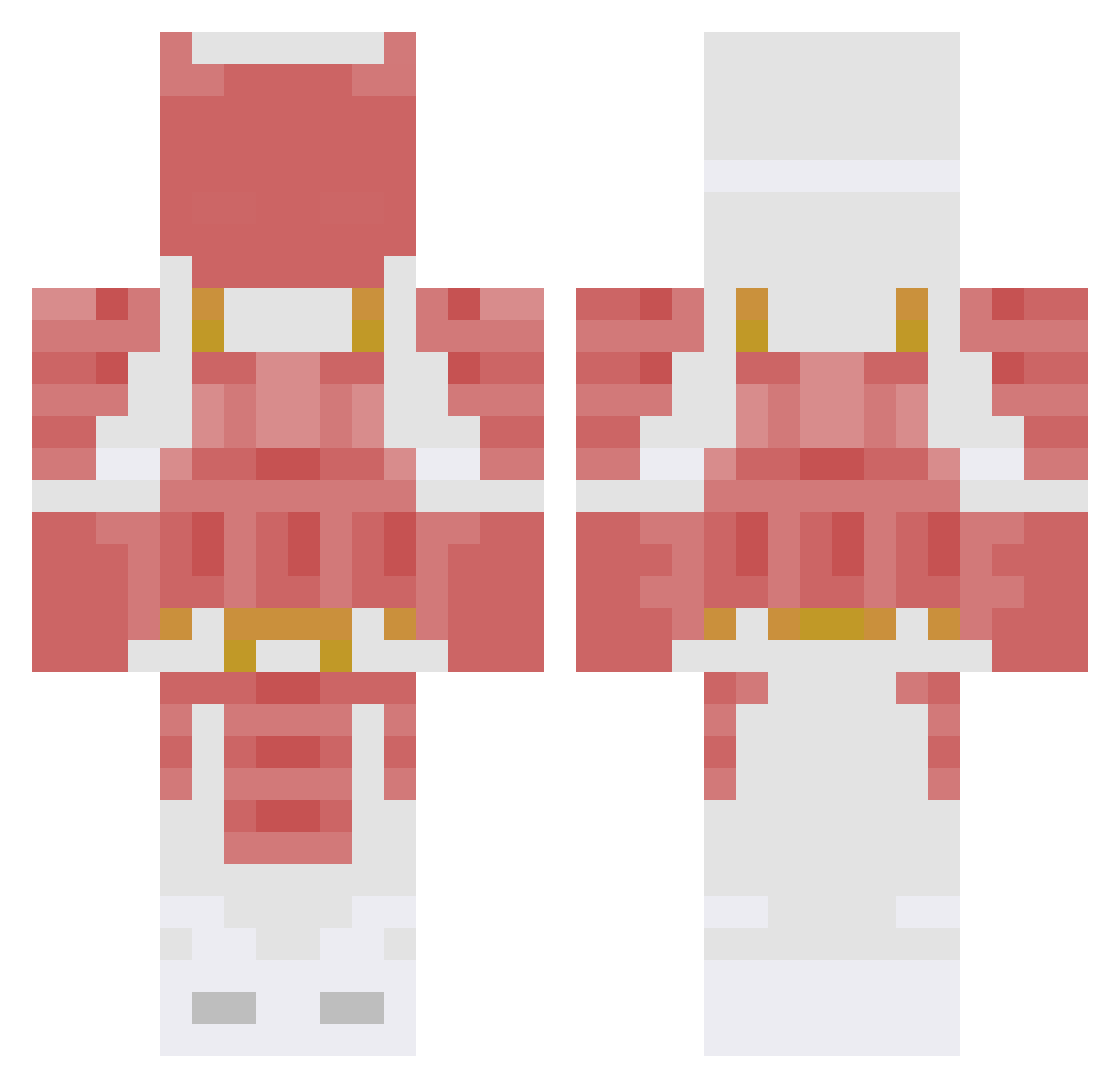 noobysuks Minecraft skin, front and back view