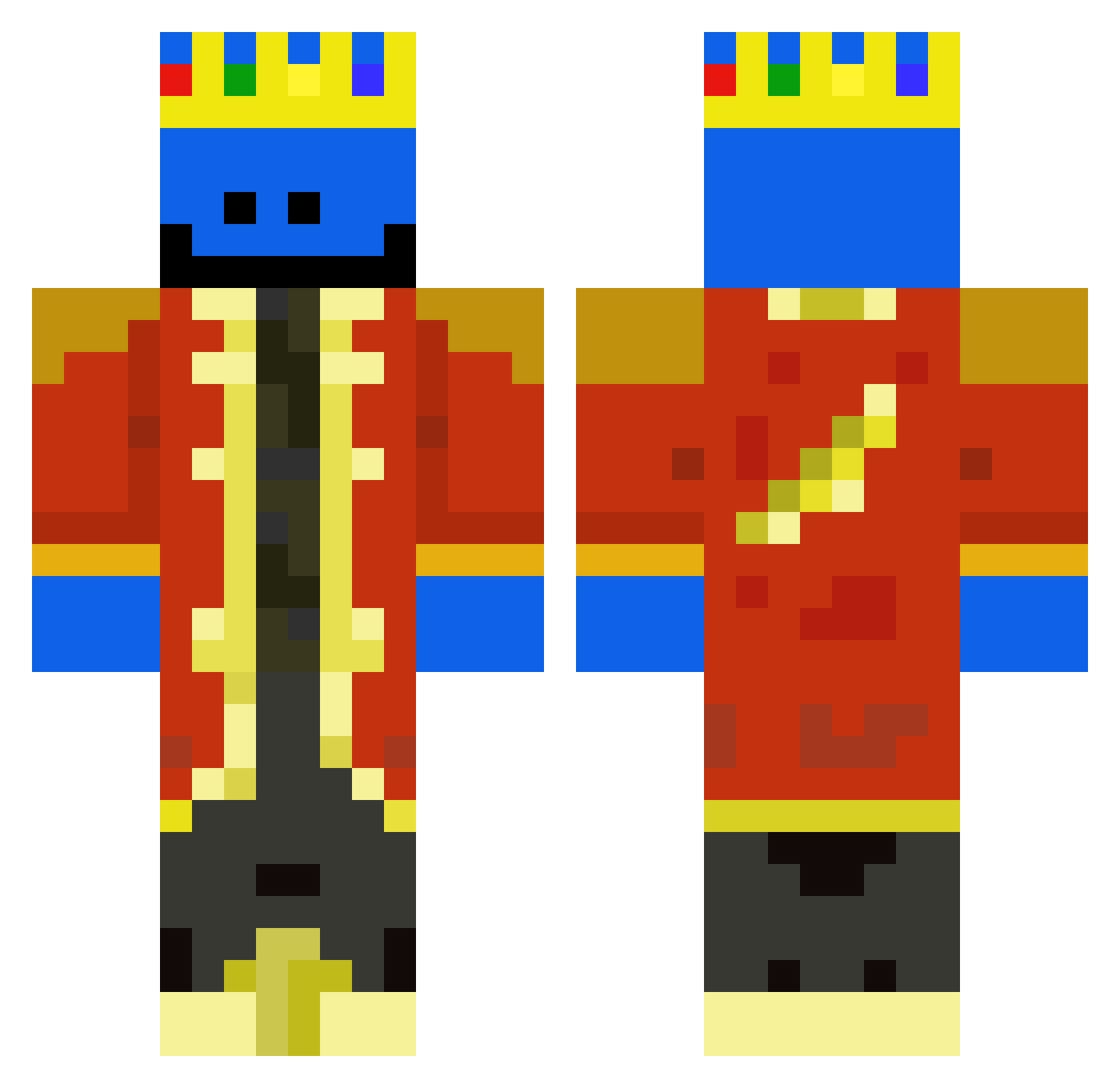 Xx_Cxrsed_xX Minecraft skin, front and back view