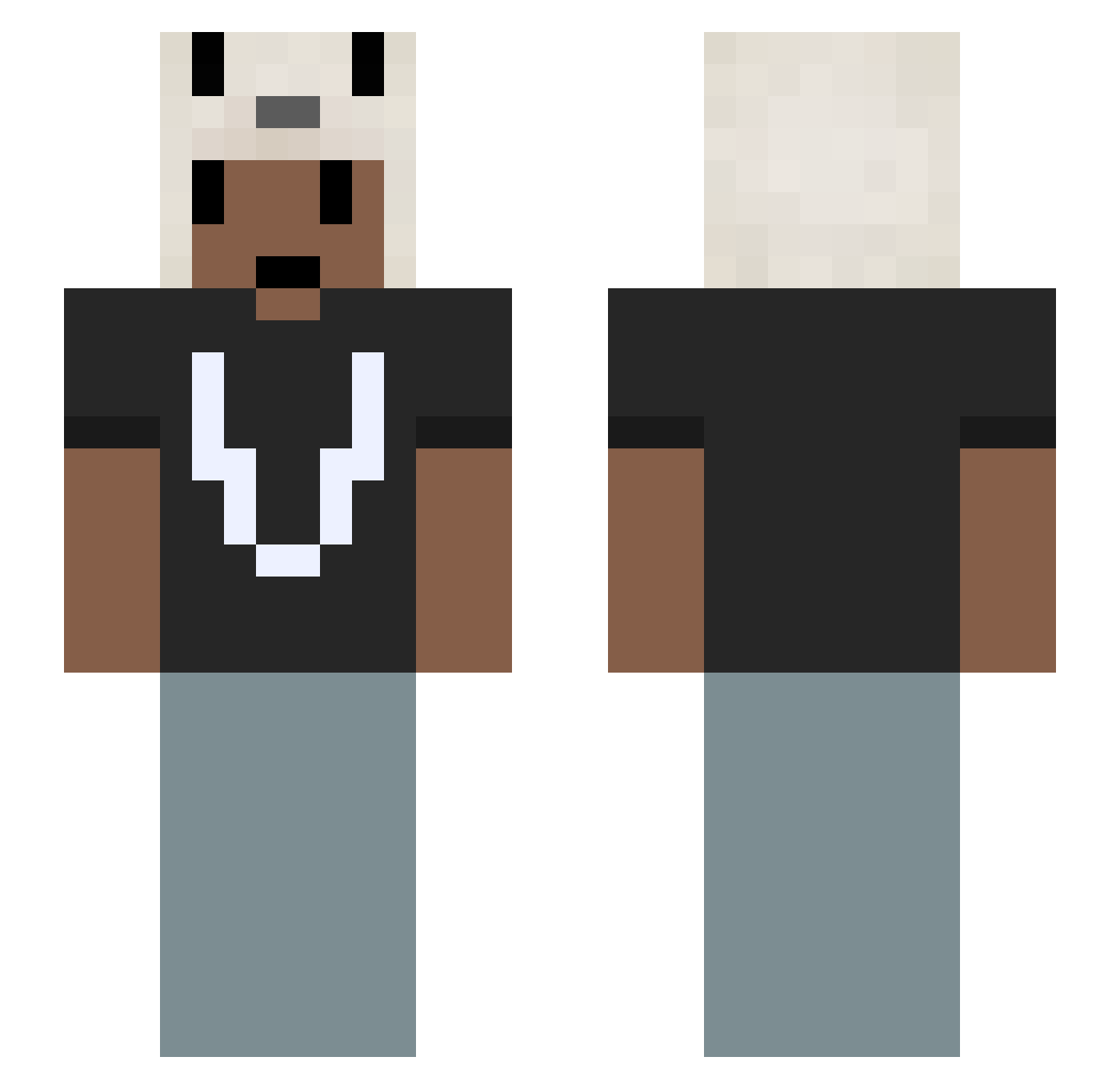 vyrkol Minecraft skin, front and back view