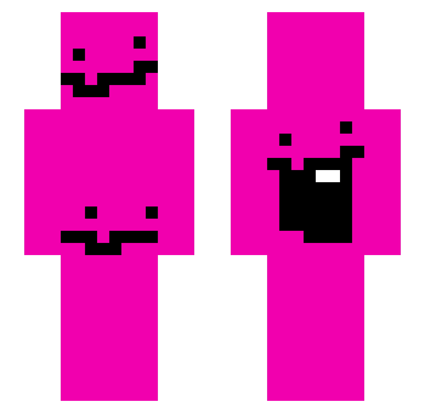 daunIpups Minecraft skin, front and back view