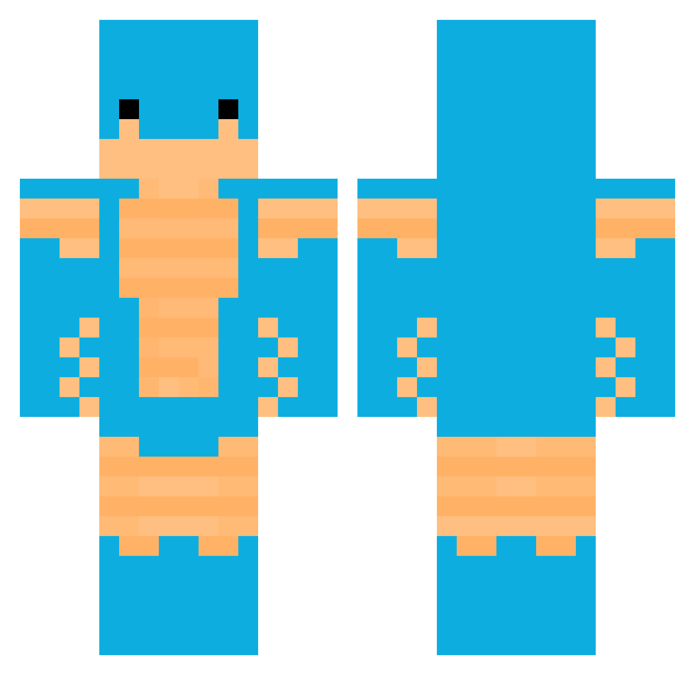 0hxAlex Minecraft skin, front and back view