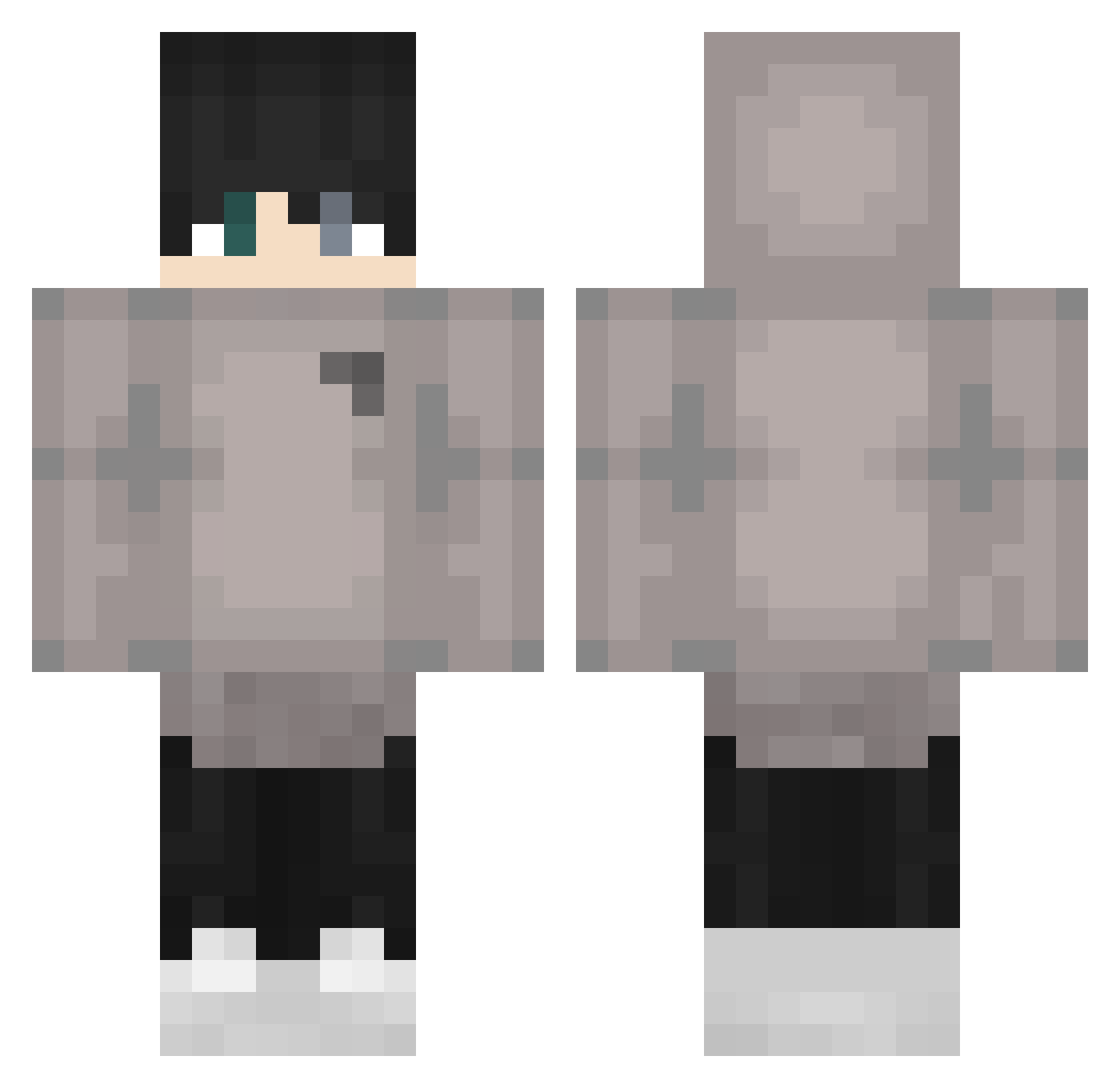 xRydez Minecraft skin, front and back view