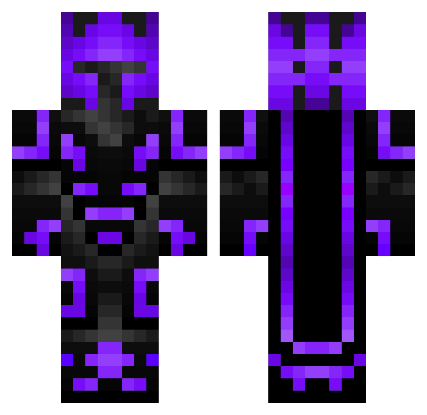 YaBoyHuston Minecraft skin, front and back view