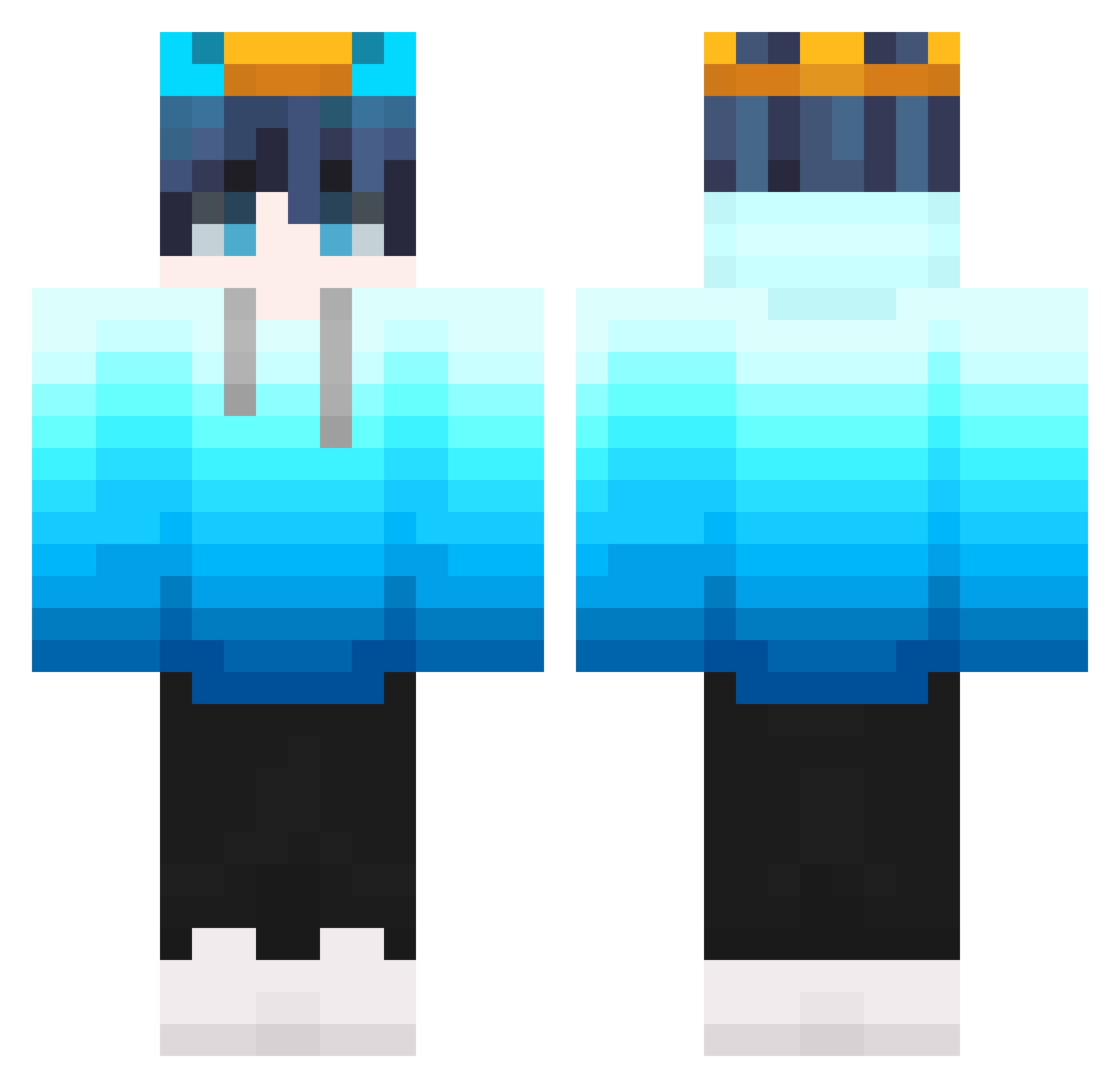 SG_Mafia Minecraft skin, front and back view