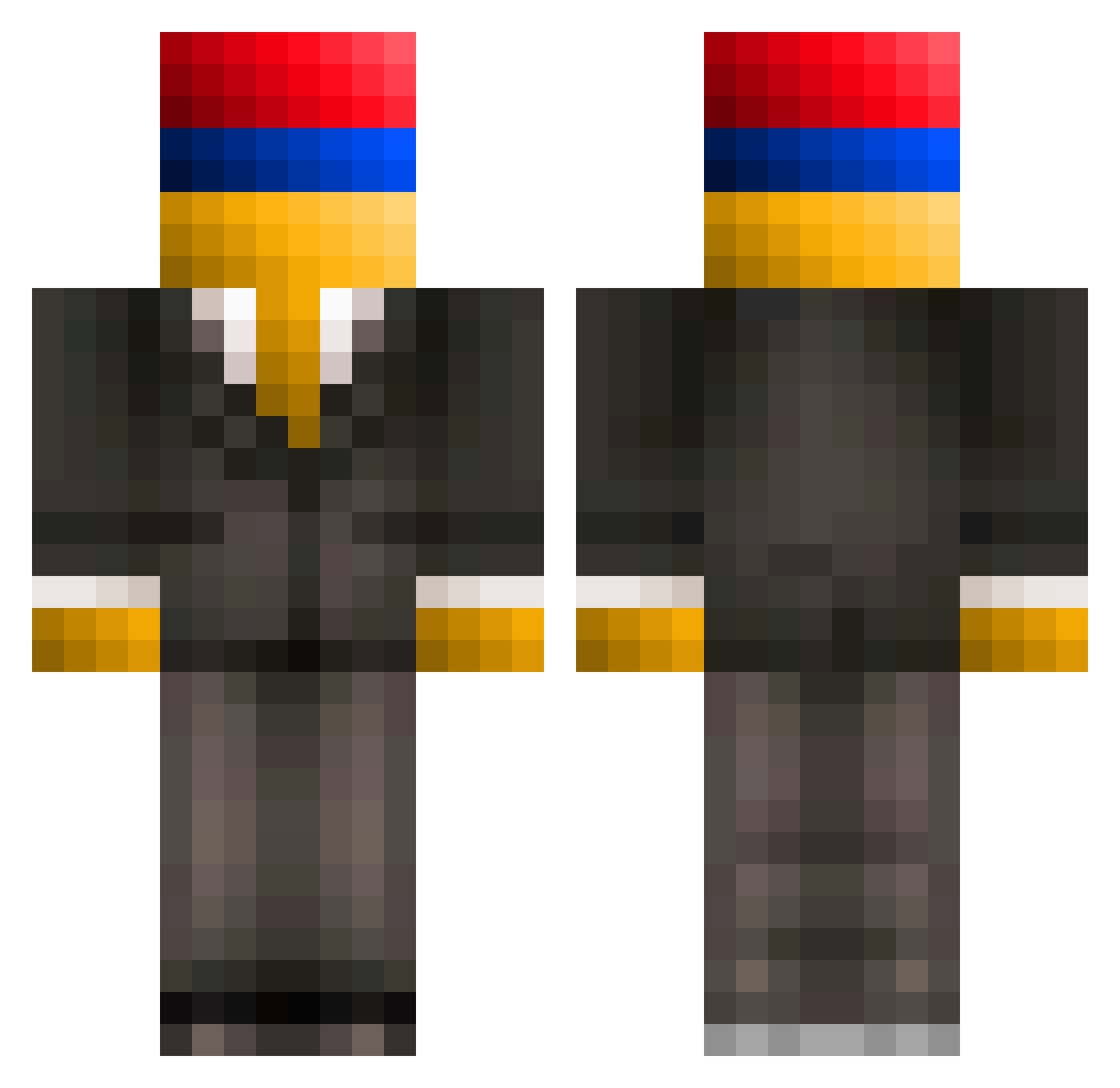 374_mms Minecraft skin, front and back view