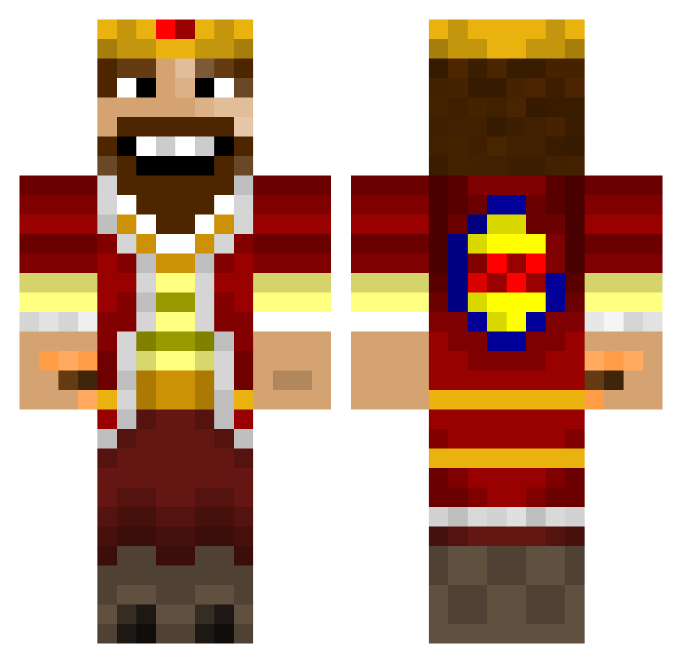 ShmellyEggss Minecraft skin, front and back view