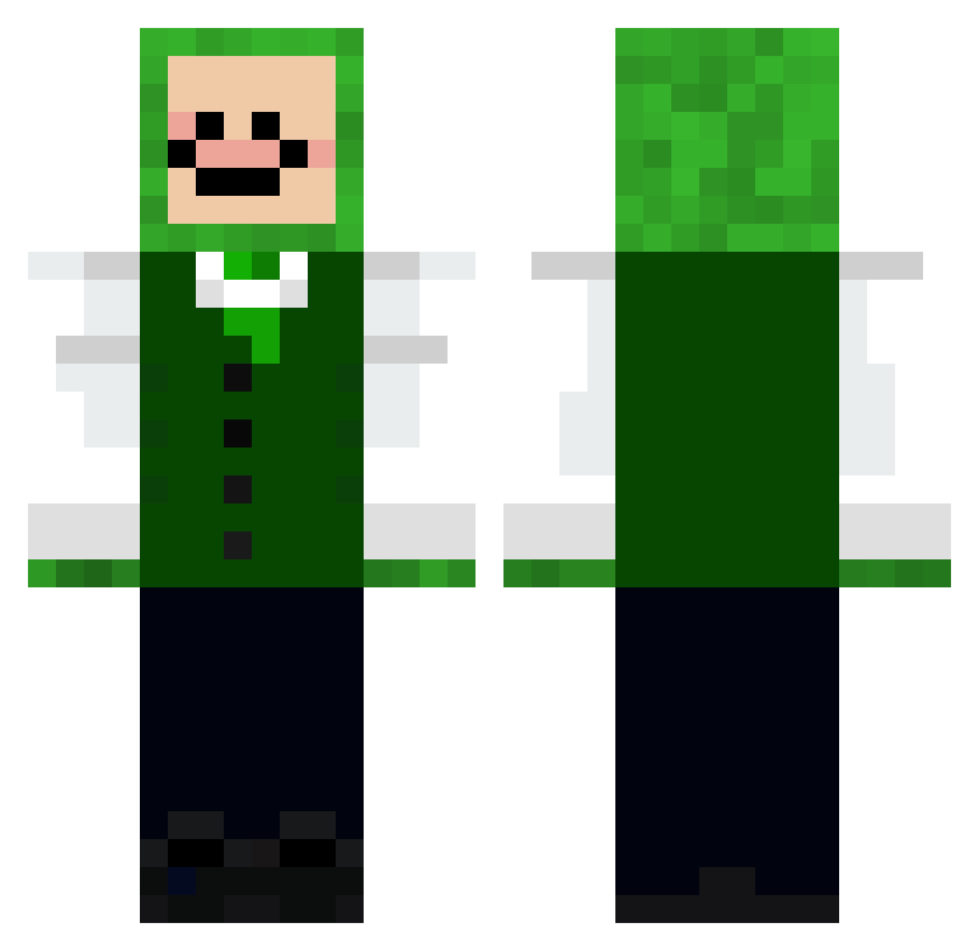 TobiasRiis Minecraft skin, front and back view