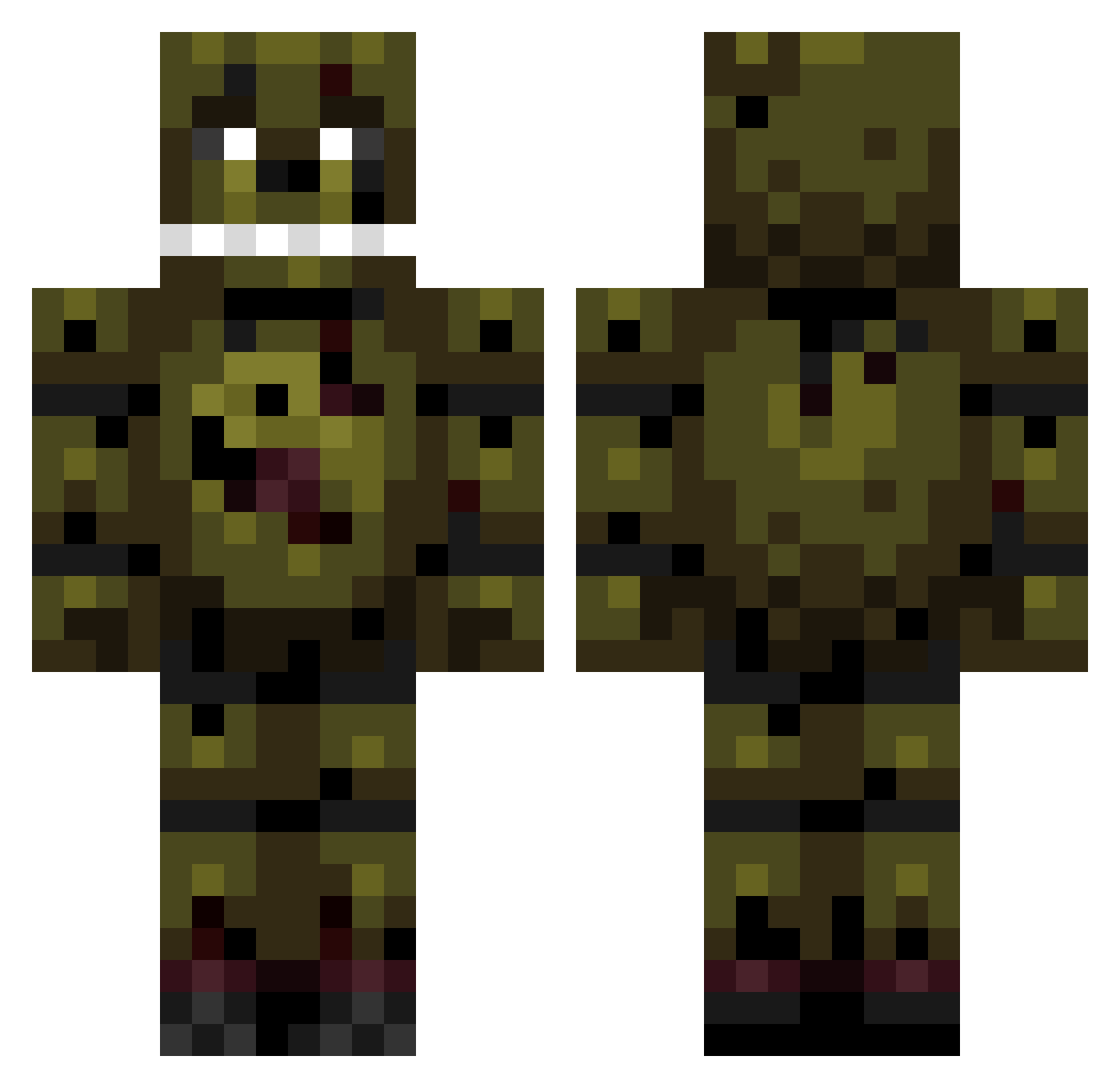 C0rruptedMind Minecraft skin, front and back view