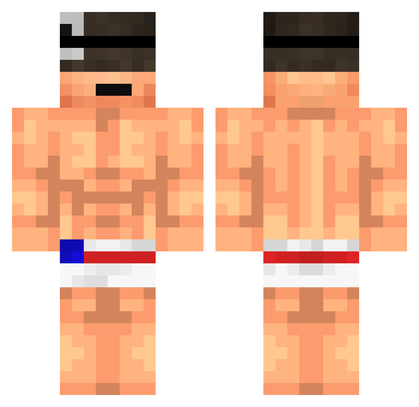 titanik112 Minecraft skin, front and back view