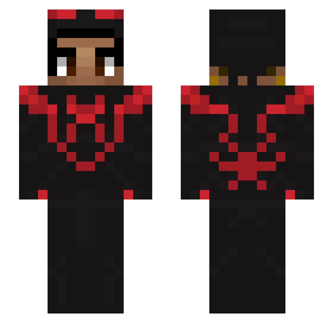 FranViar Minecraft skin, front and back view