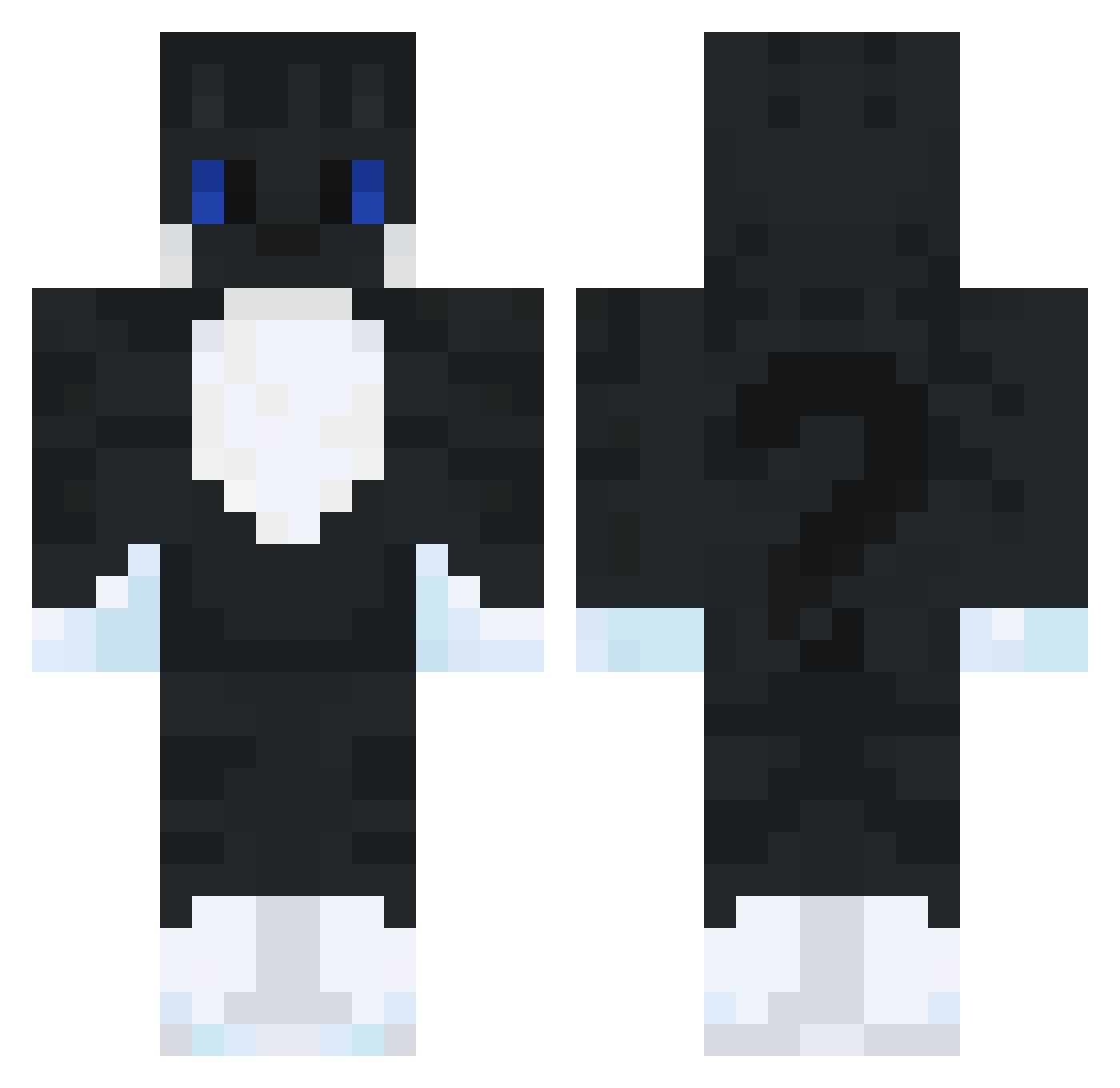fluffyk1tten Minecraft skin, front and back view