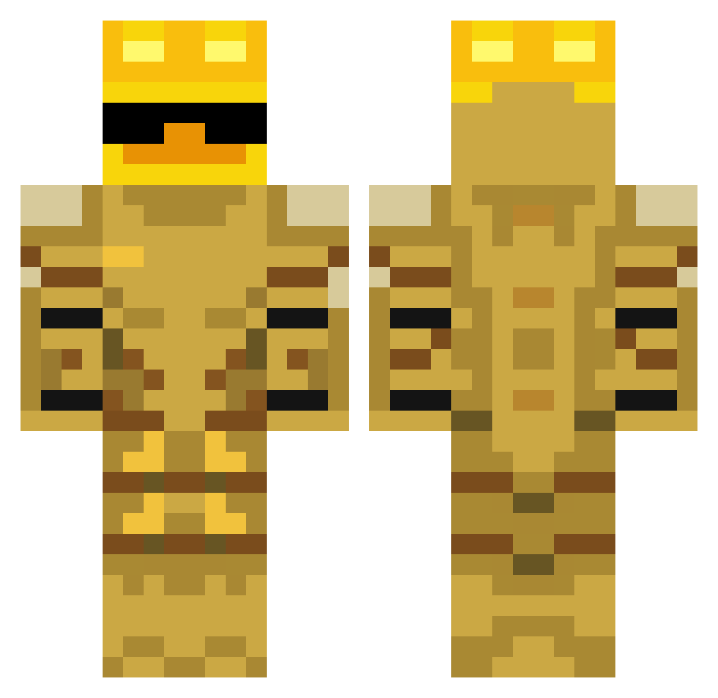 Ski_snow Minecraft skin, front and back view