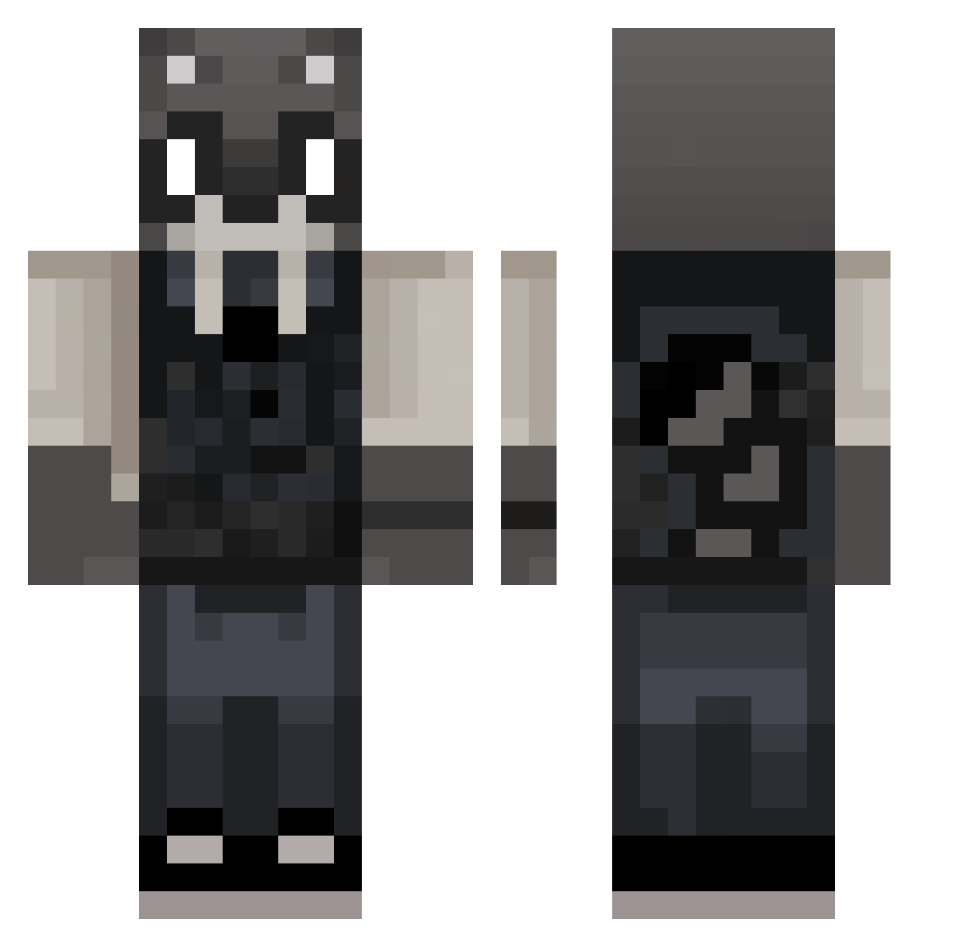 TheTonyBologna19 Minecraft skin, front and back view
