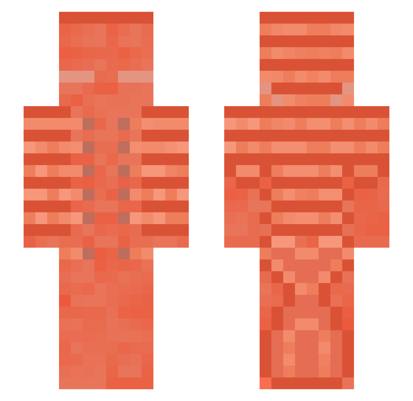 ShrimpLIKE Minecraft skin, front and back view