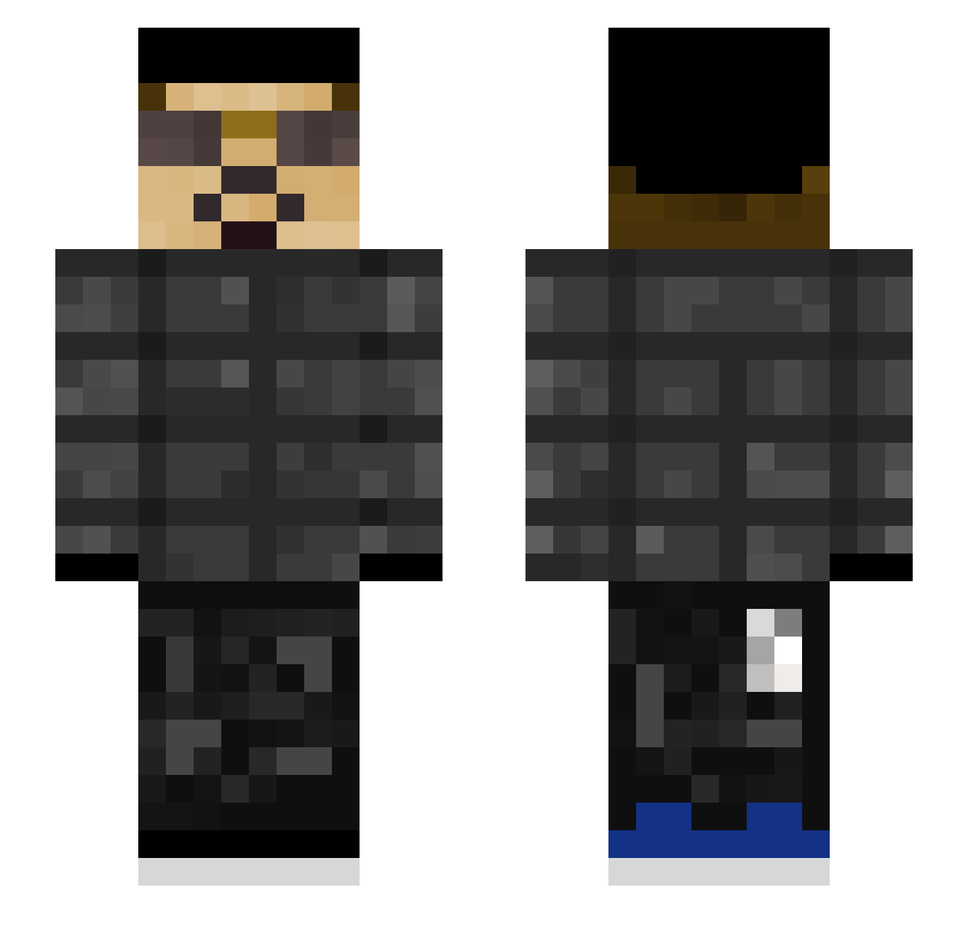qrxc Minecraft skin, front and back view