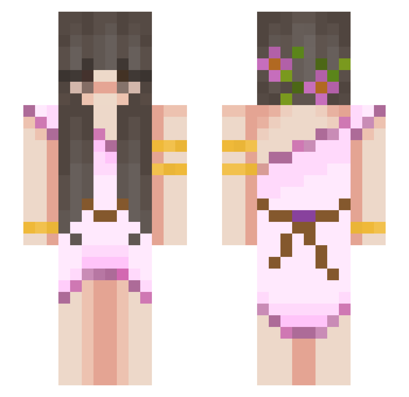 Summer238 Minecraft skin, front and back view