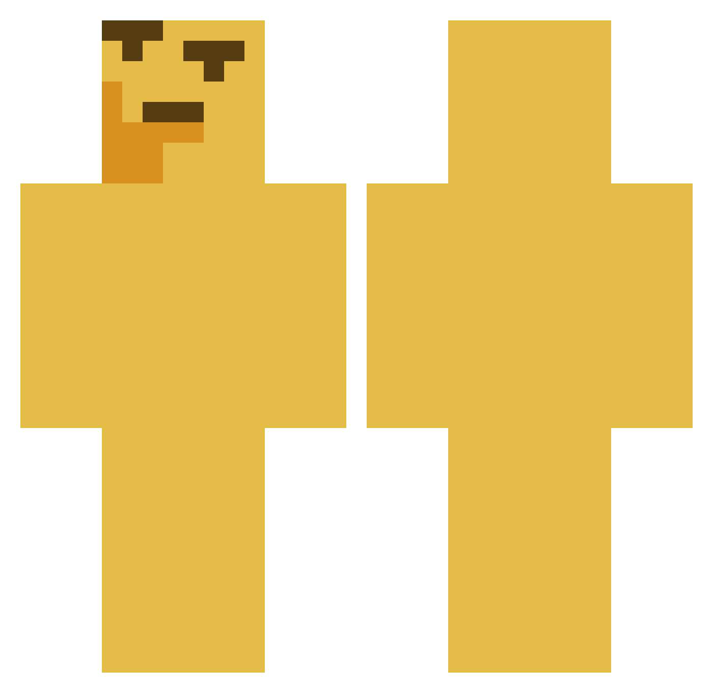 Arginoa Minecraft skin, front and back view