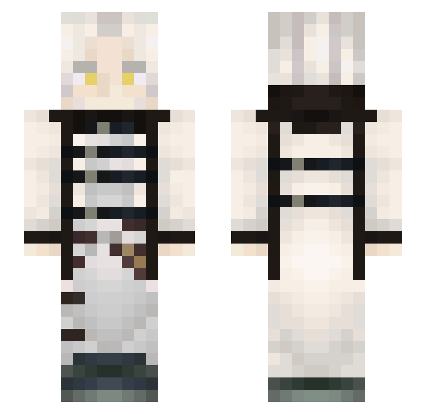 OPZPO1234 Minecraft skin, front and back view