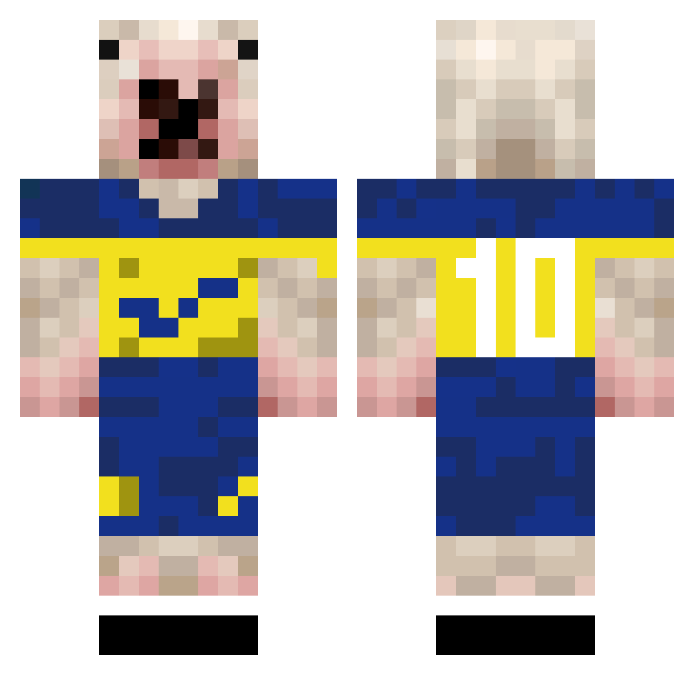 LobrenJames Minecraft skin, front and back view