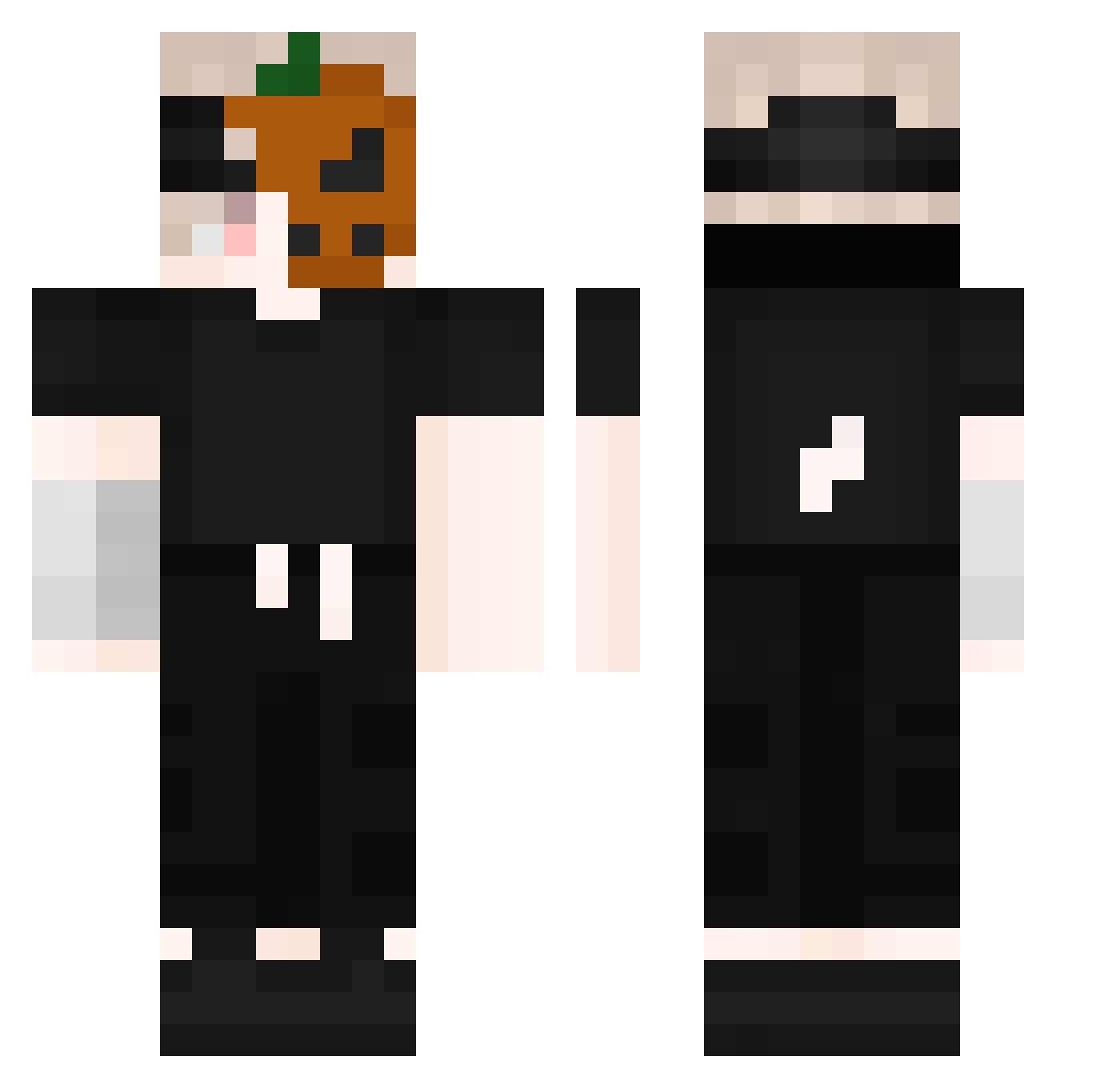 MR_Black77 Minecraft skin, front and back view
