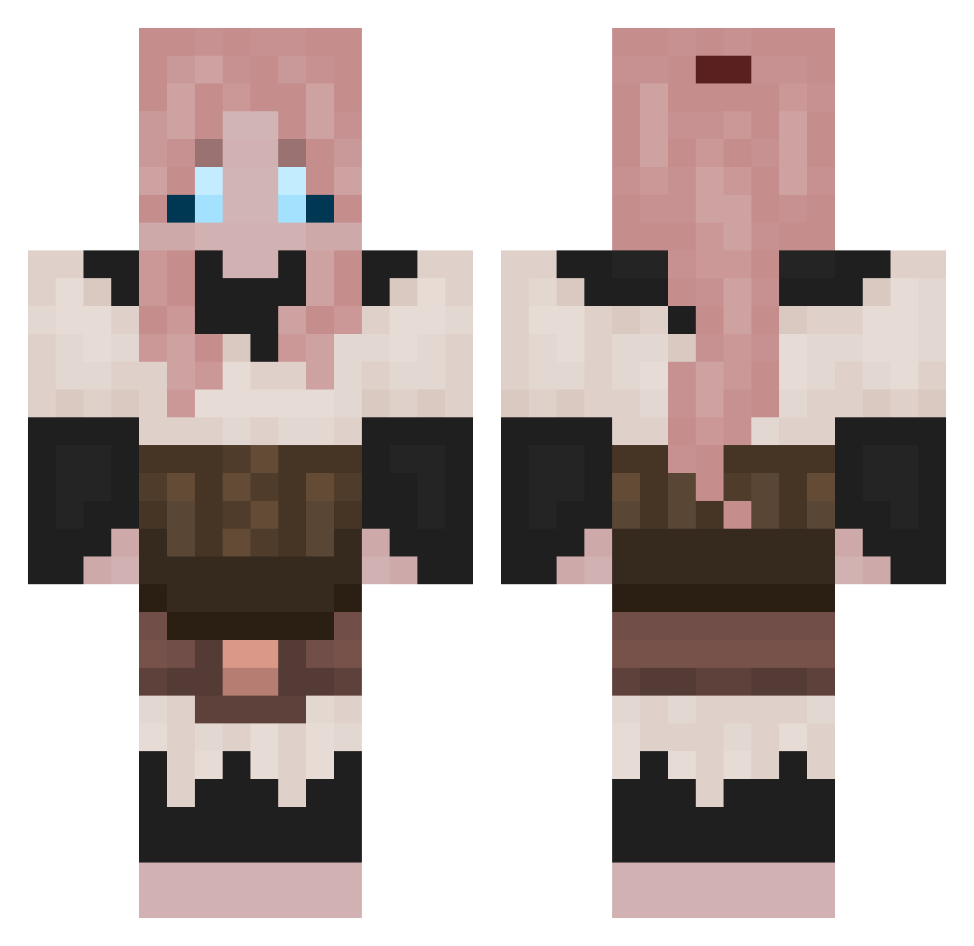 coffeeswiirl Minecraft skin, front and back view