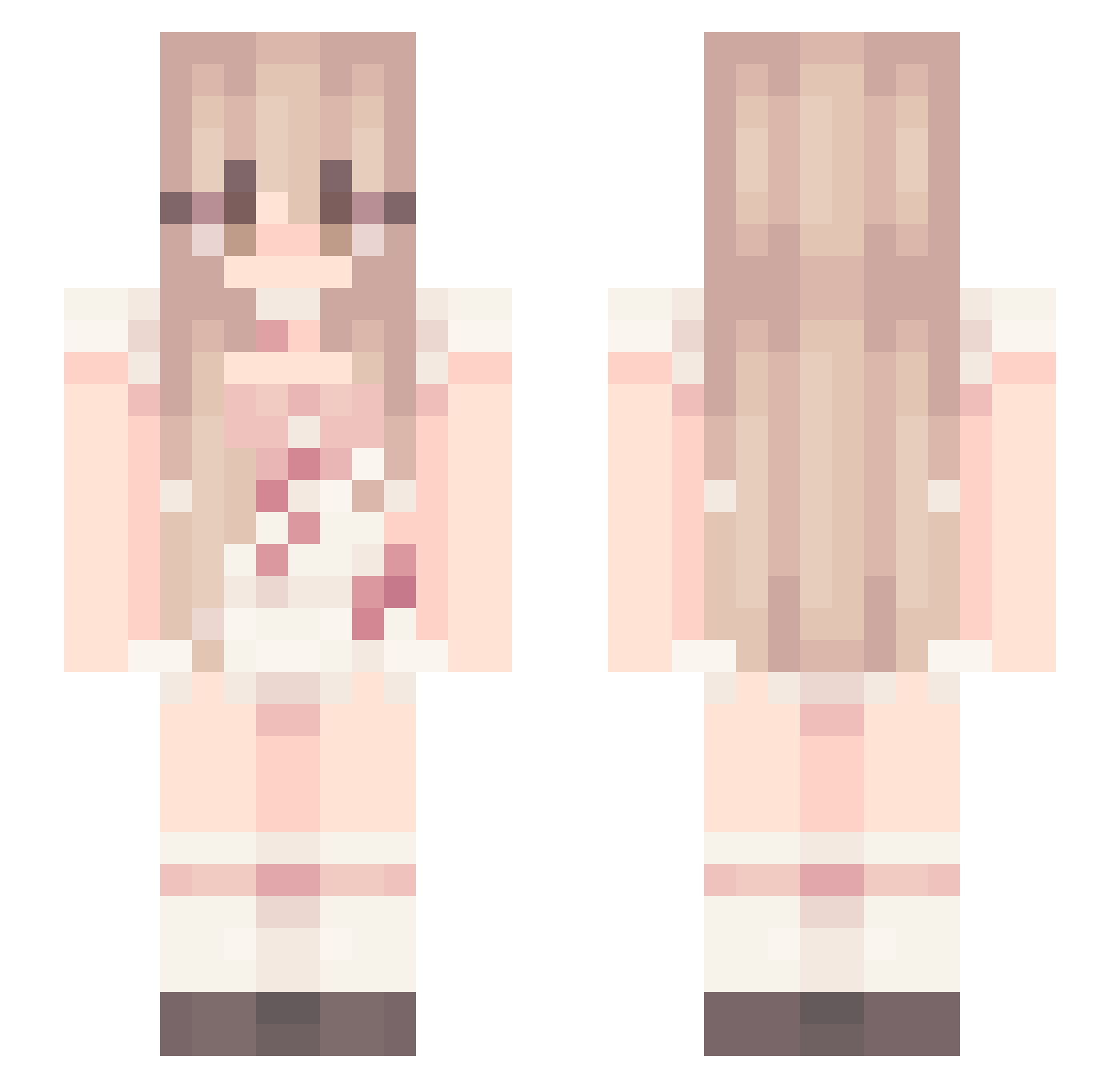 Giovanka Minecraft skin, front and back view