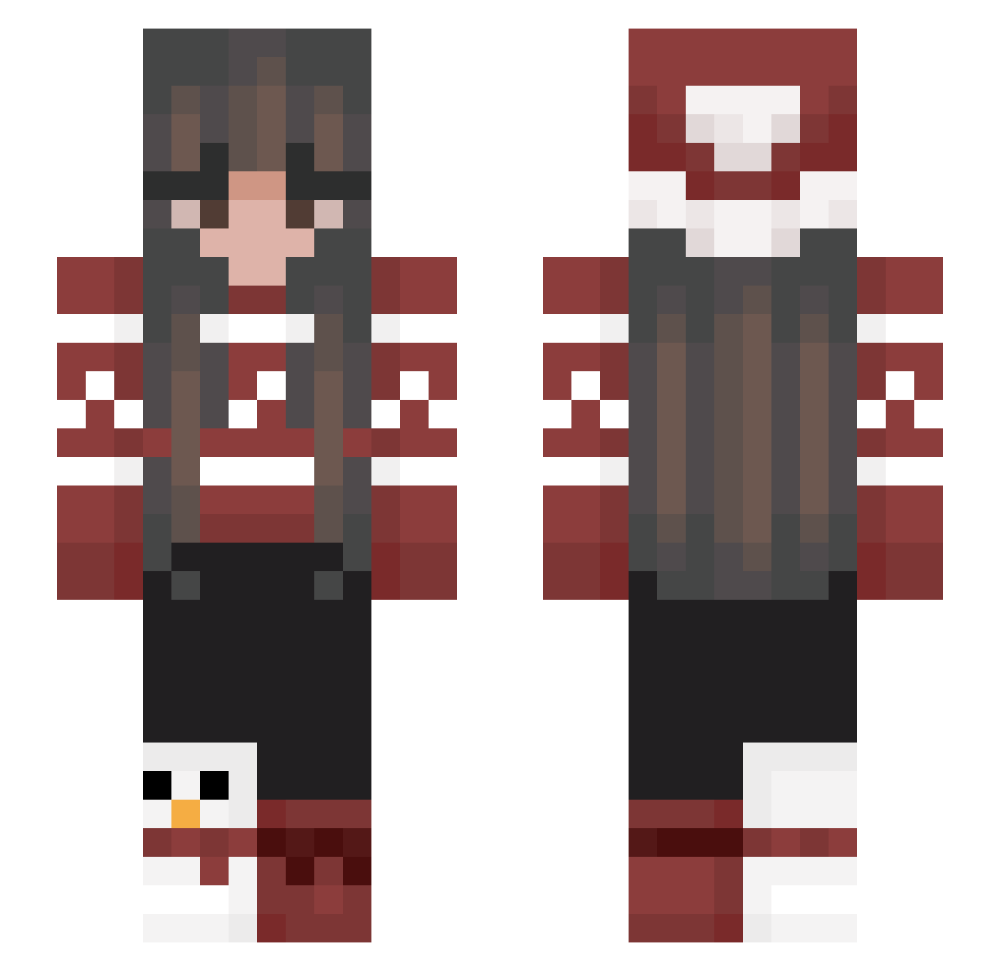 Satoru_Gojo67 Minecraft skin, front and back view