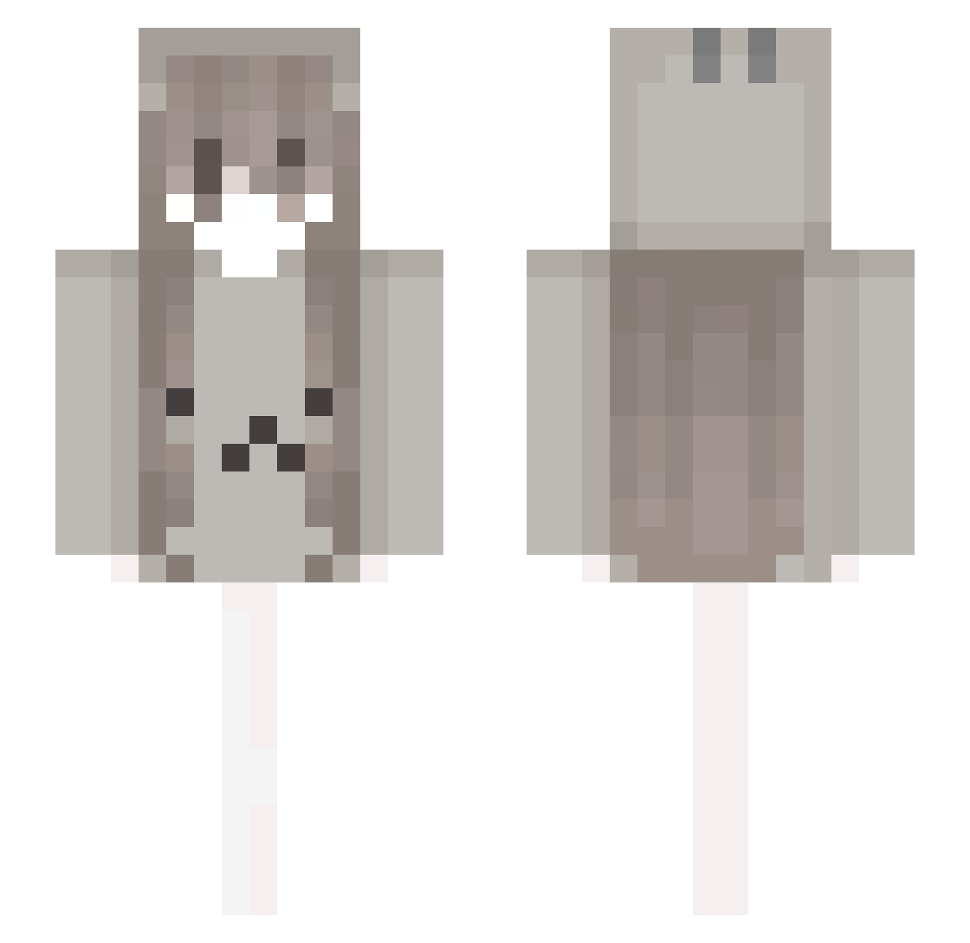 Pythea_ Minecraft skin, front and back view