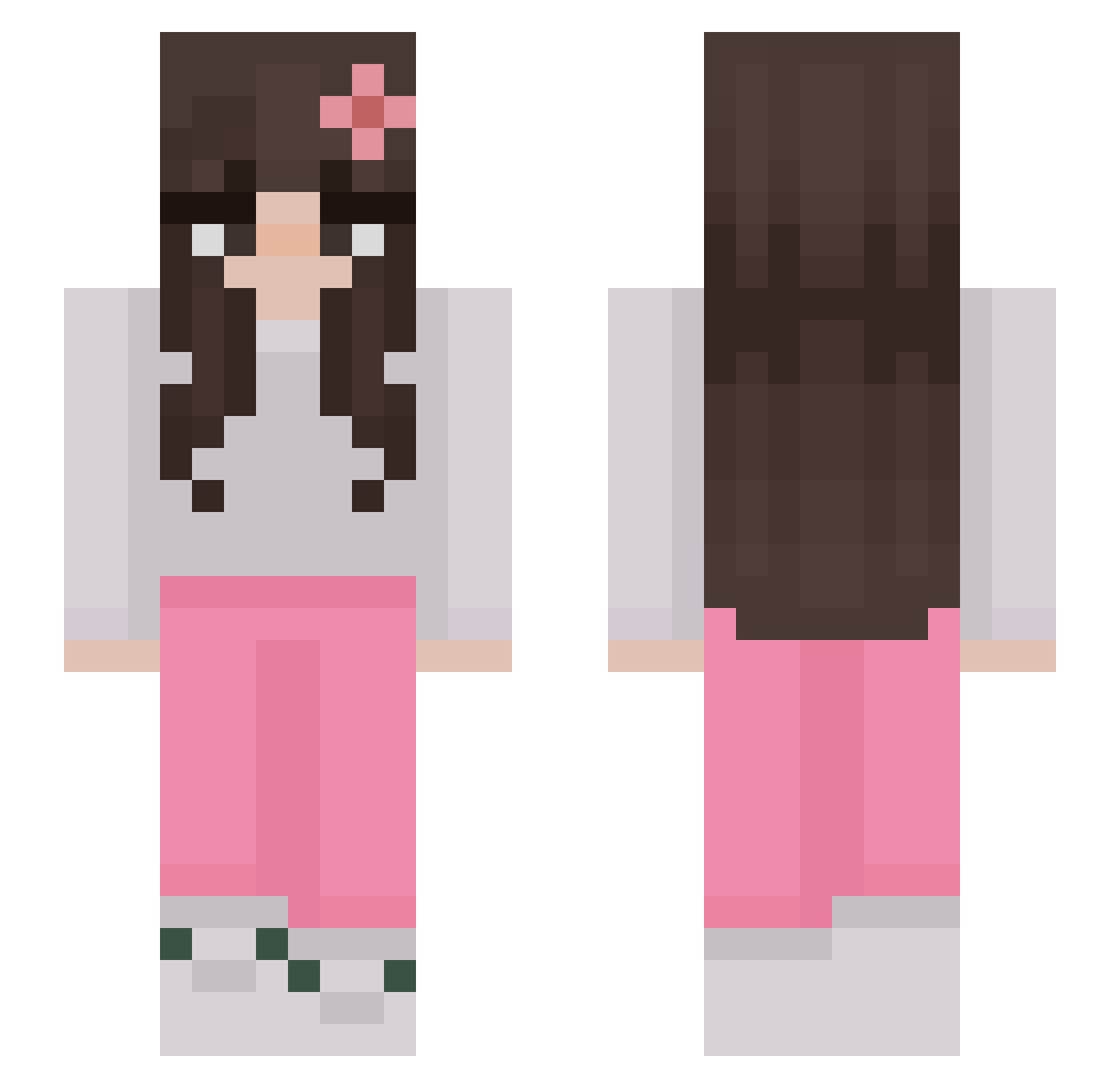 KleinerKnoedel7 Minecraft skin, front and back view