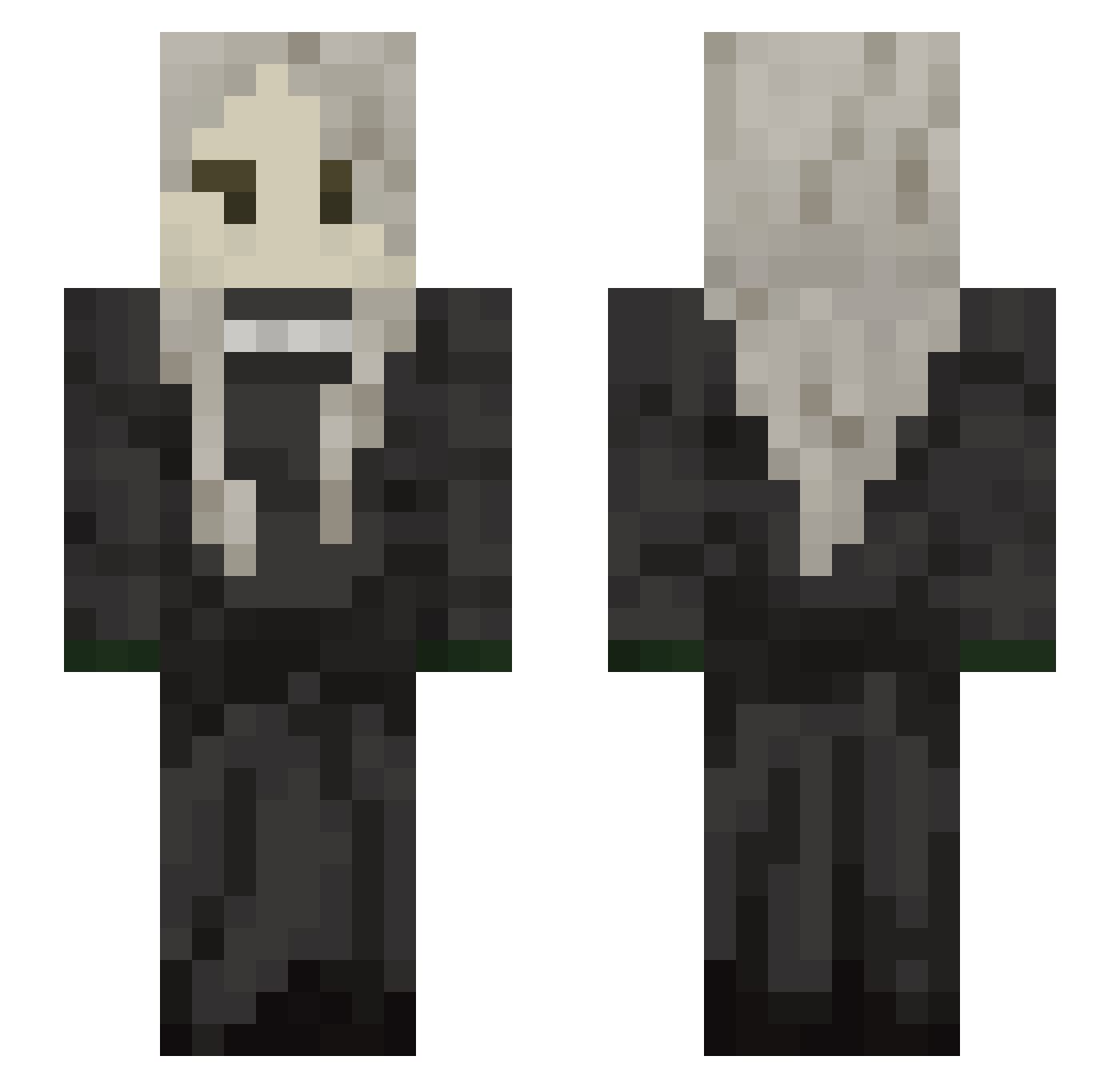 Chulains Minecraft skin, front and back view