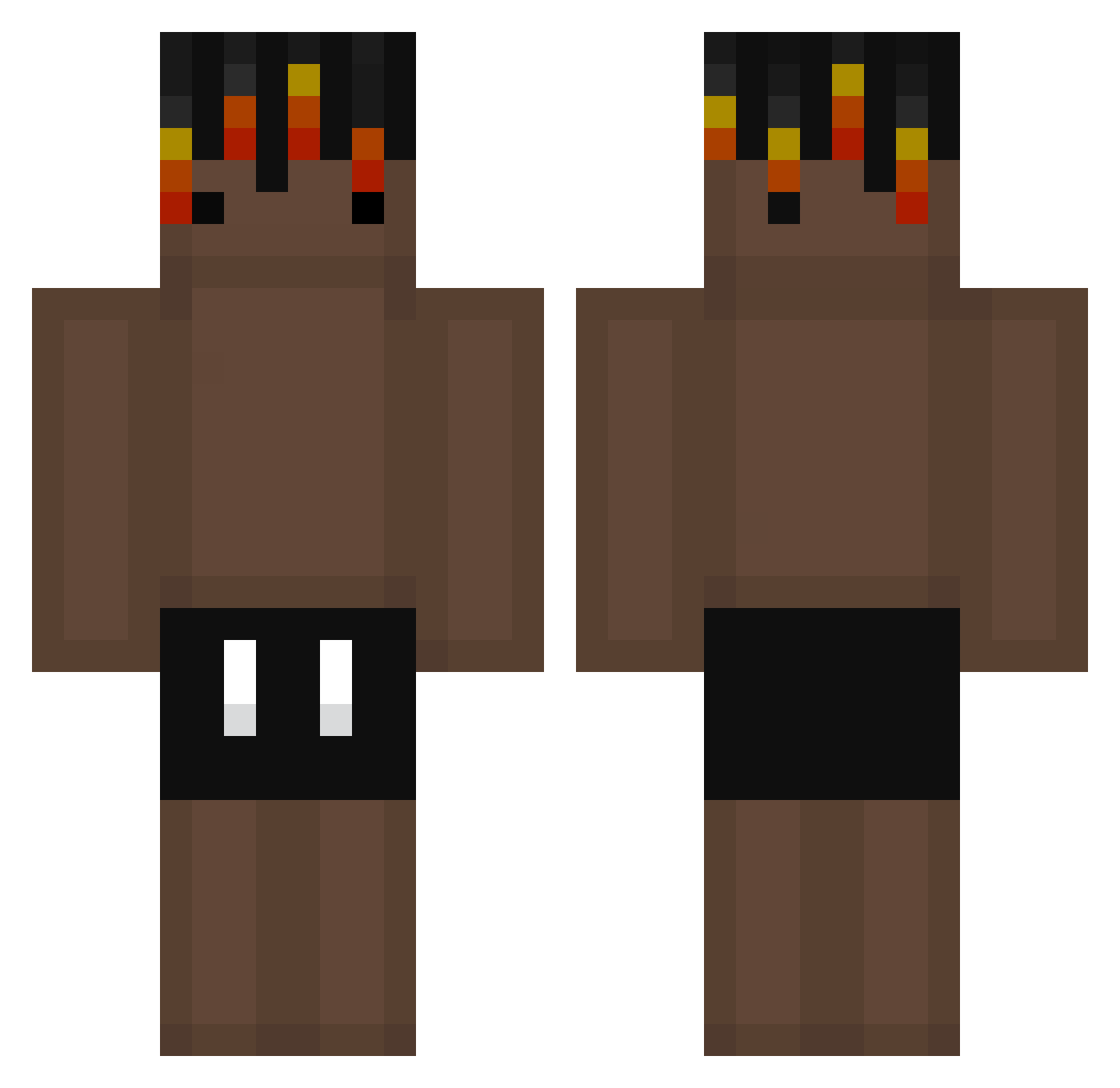 dafaqhow Minecraft skin, front and back view