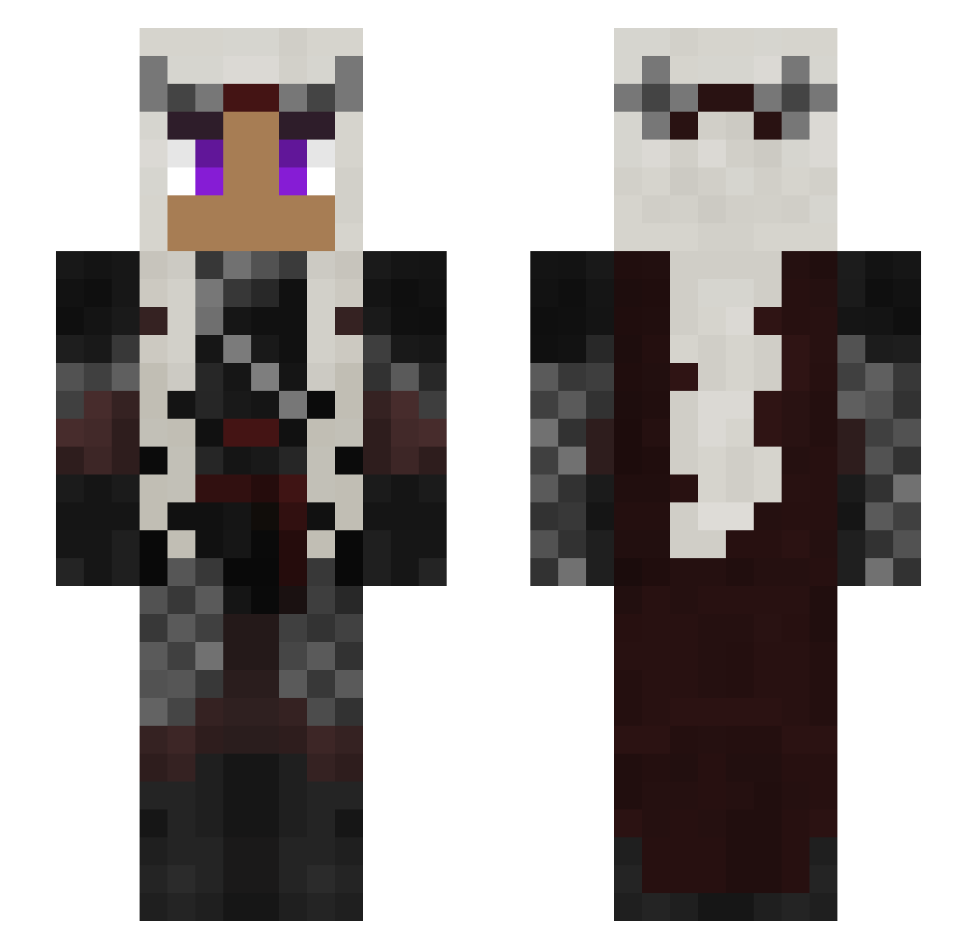 r00diey Minecraft skin, front and back view