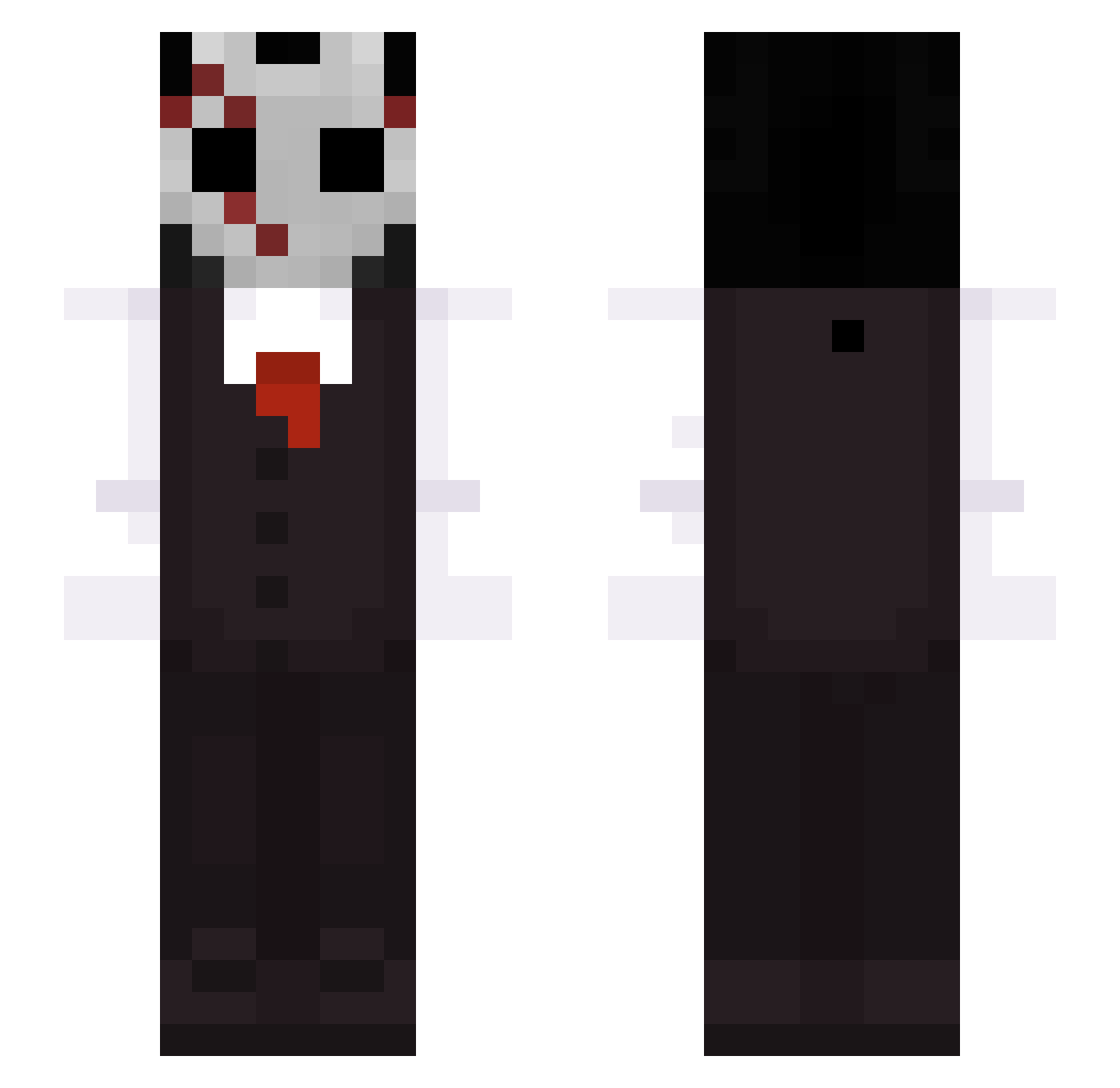 Dan00000 Minecraft skin, front and back view