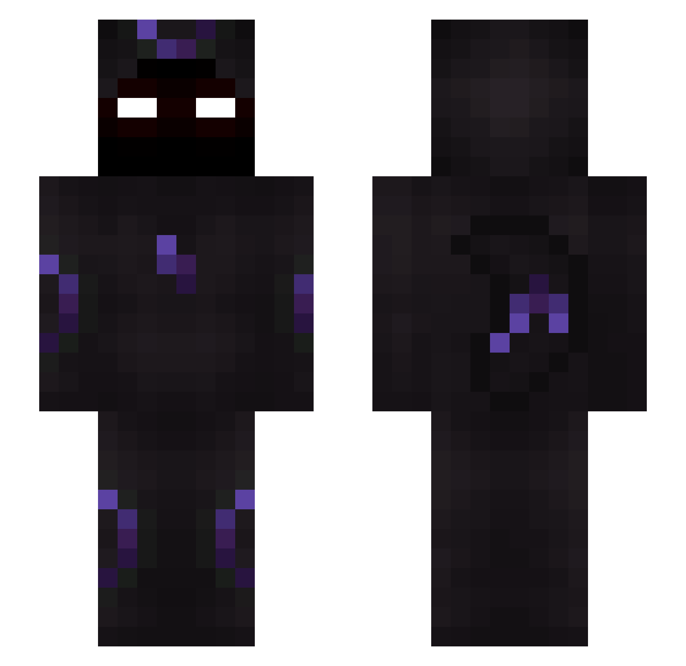 almanhunter Minecraft skin, front and back view