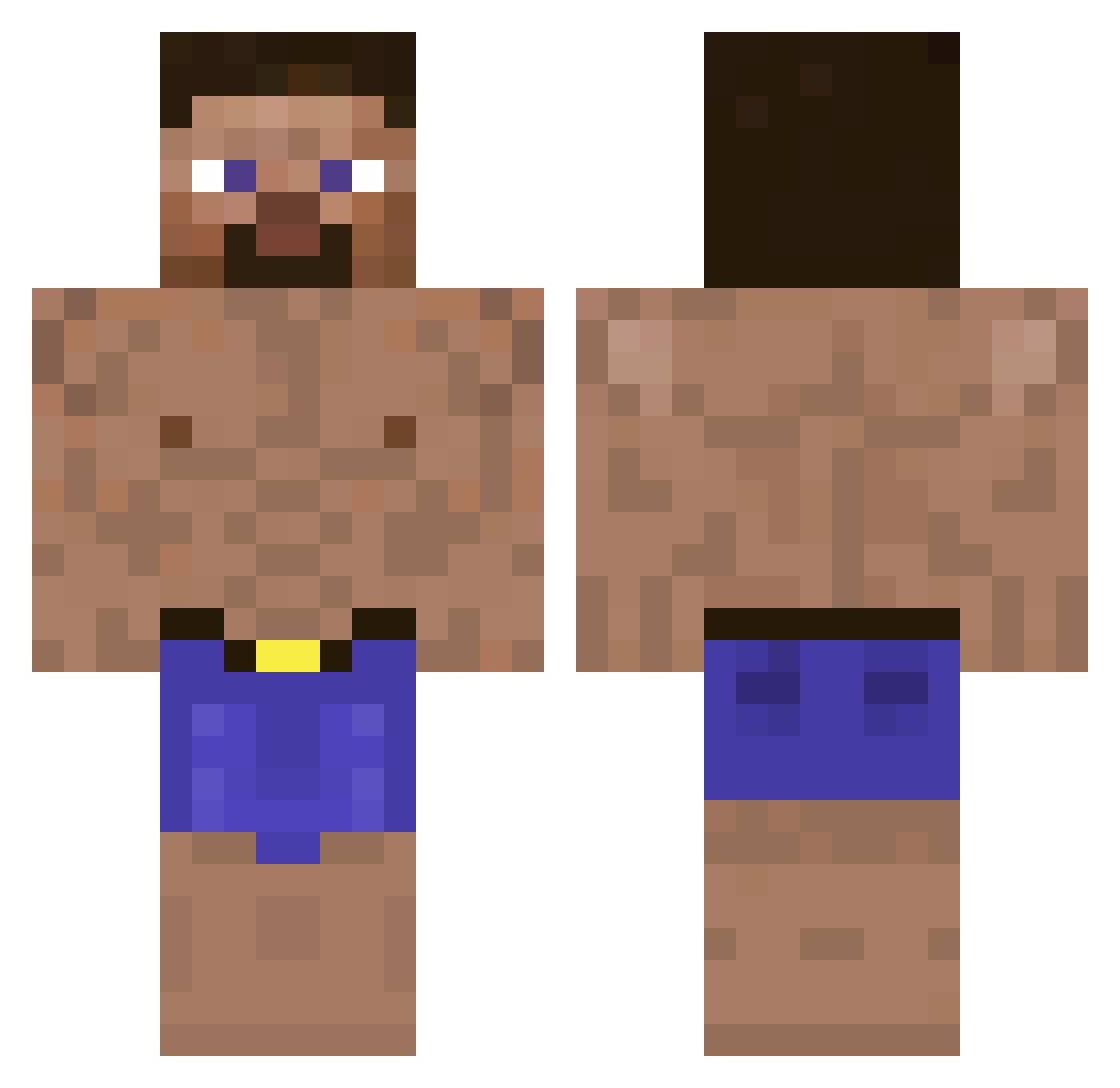 Danda95 Minecraft skin, front and back view
