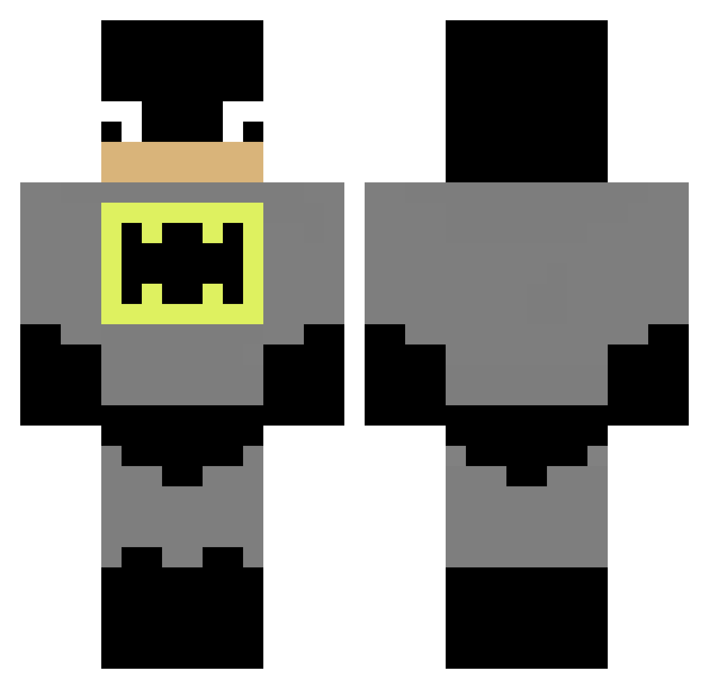 ShimmyYa Minecraft skin, front and back view