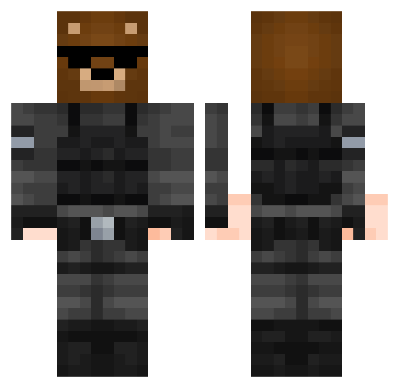 TheKryzzlybear2 Minecraft skin, front and back view