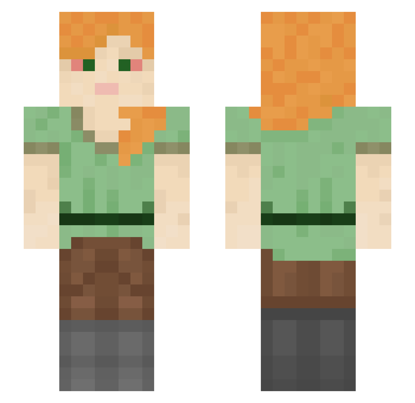 middleeeastbeast Minecraft skin, front and back view