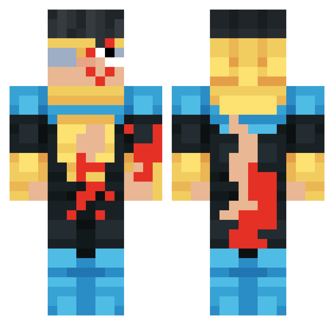 WincentyJr Minecraft skin, front and back view
