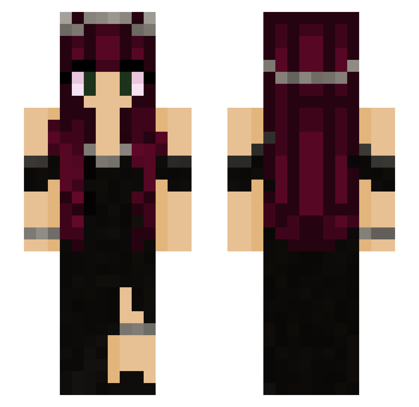 Roses2016 Minecraft skin, front and back view