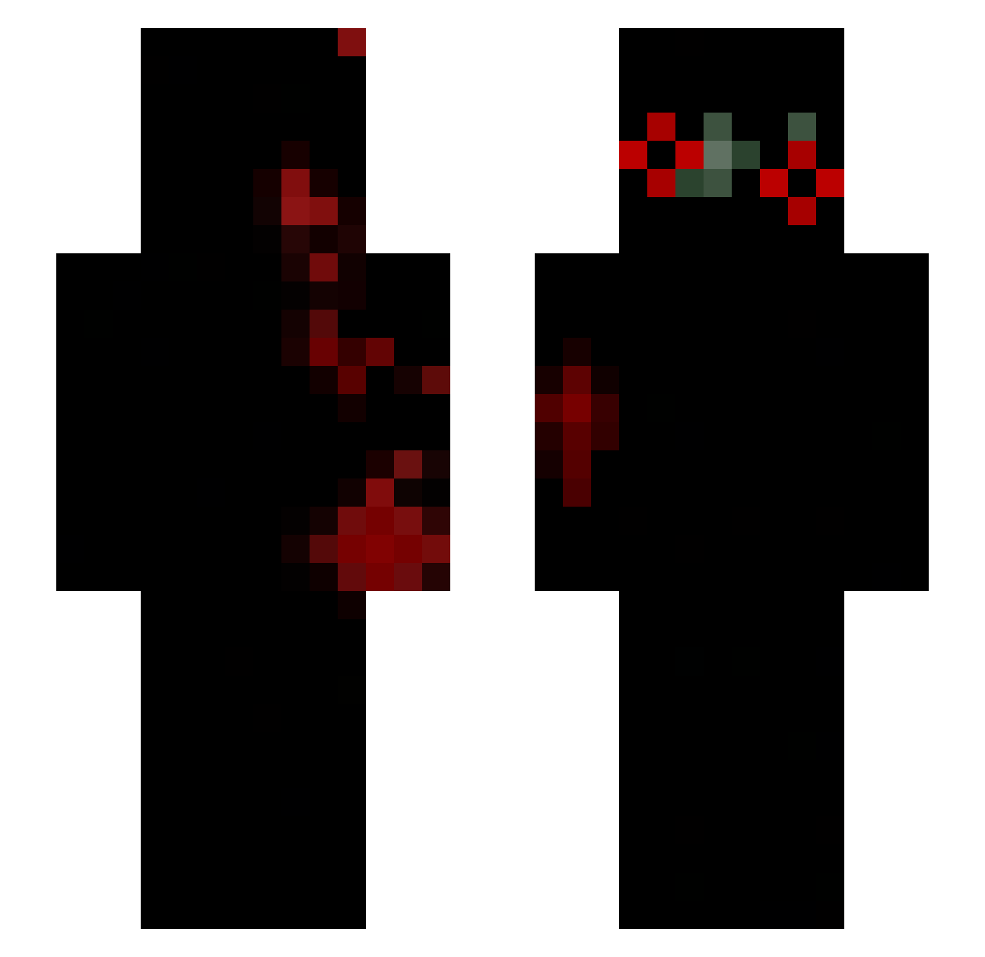 Zayfaa Minecraft skin, front and back view