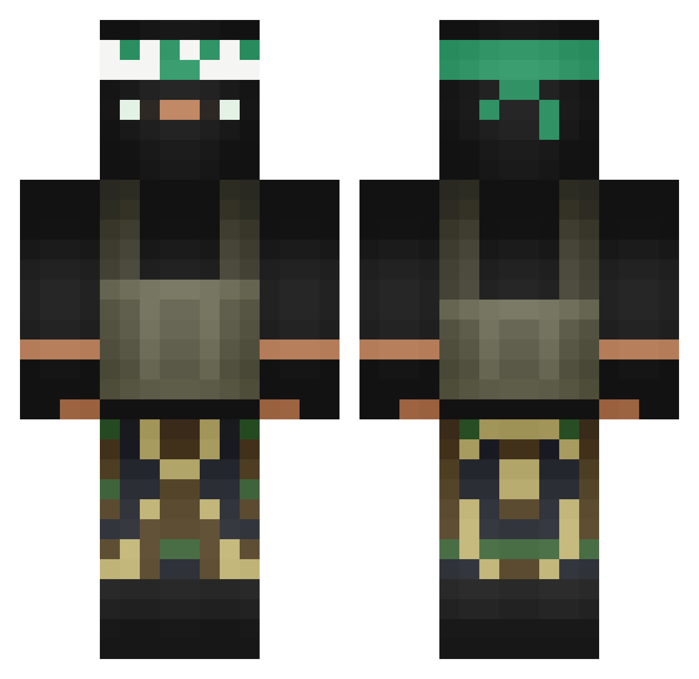im_nooby Minecraft skin, front and back view