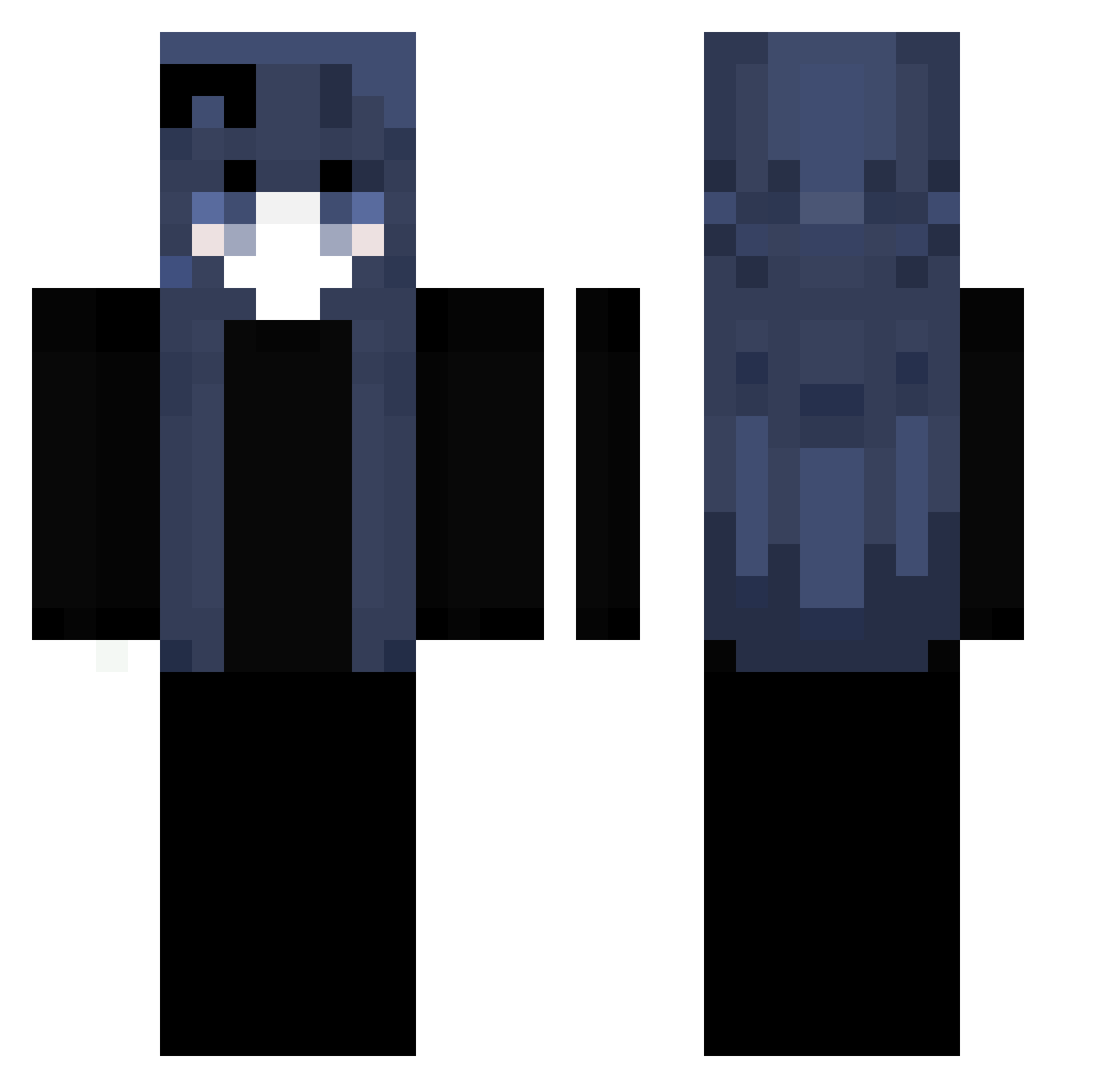 slenderonnie Minecraft skin, front and back view