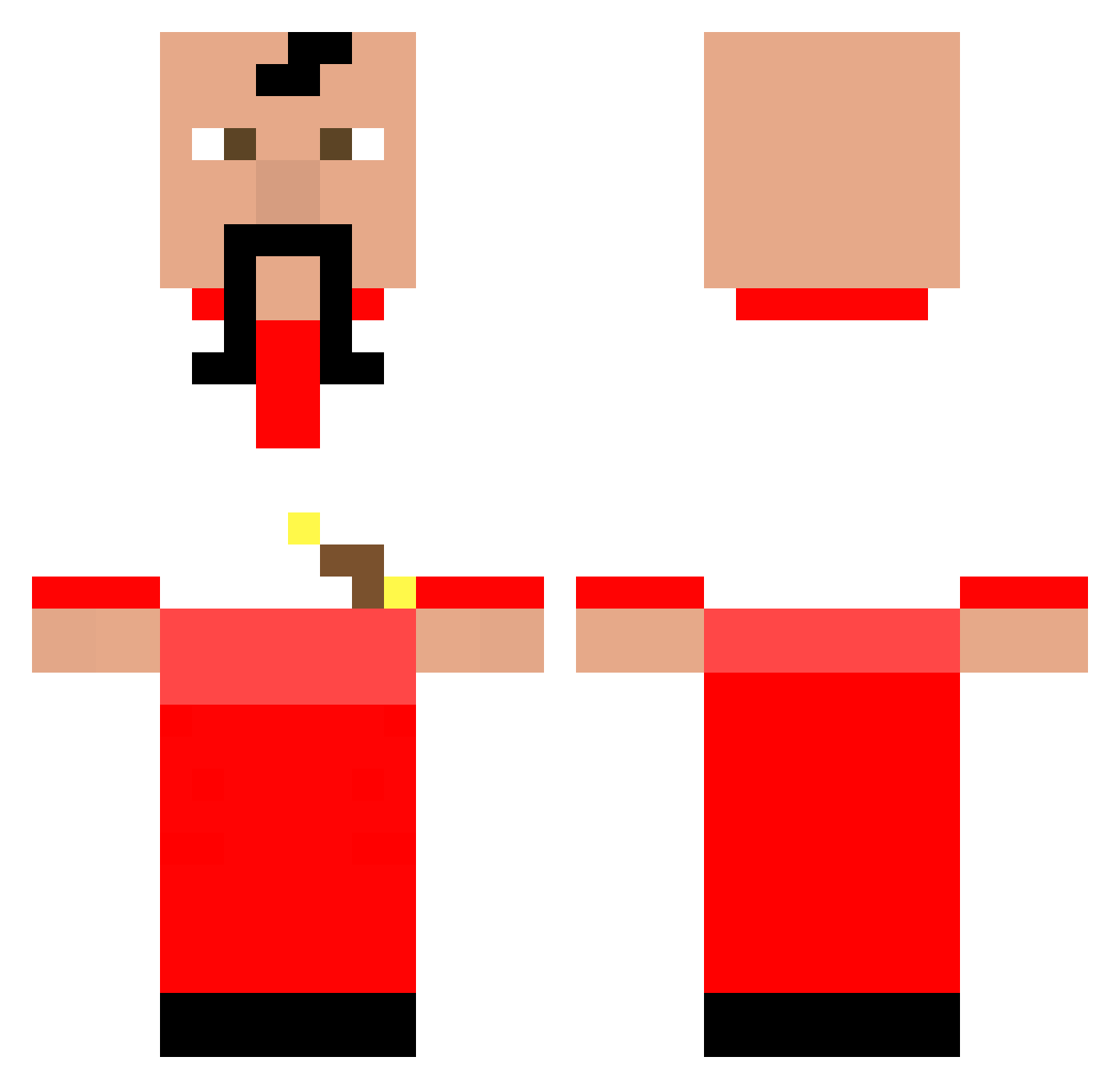 NinjaWolf47 Minecraft skin, front and back view