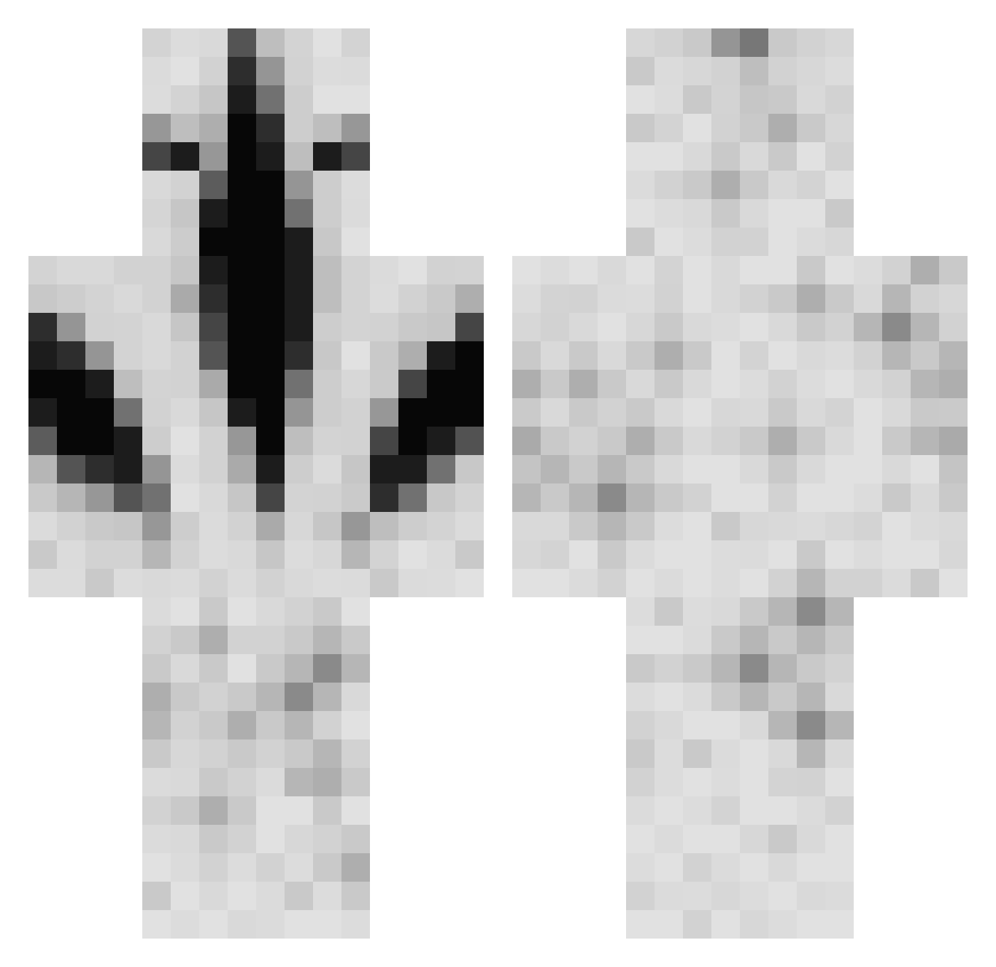 TrippleJ2020 Minecraft skin, front and back view