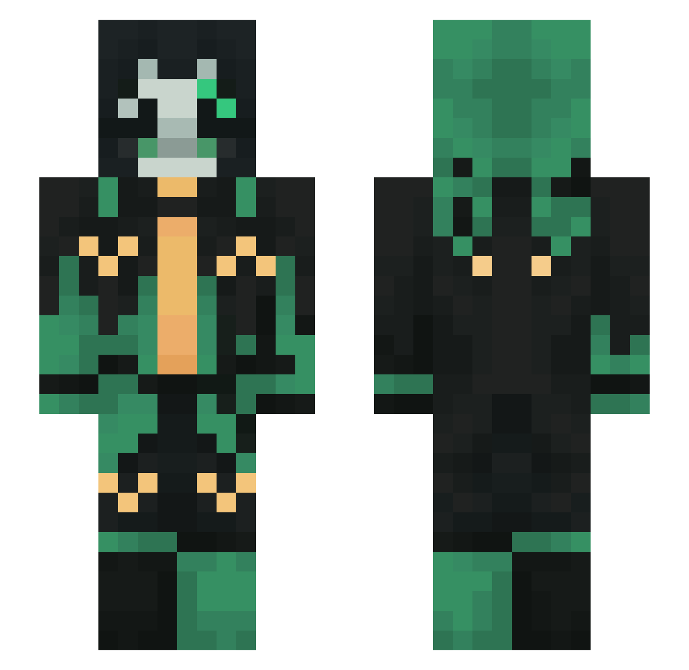 kurababey Minecraft skin, front and back view