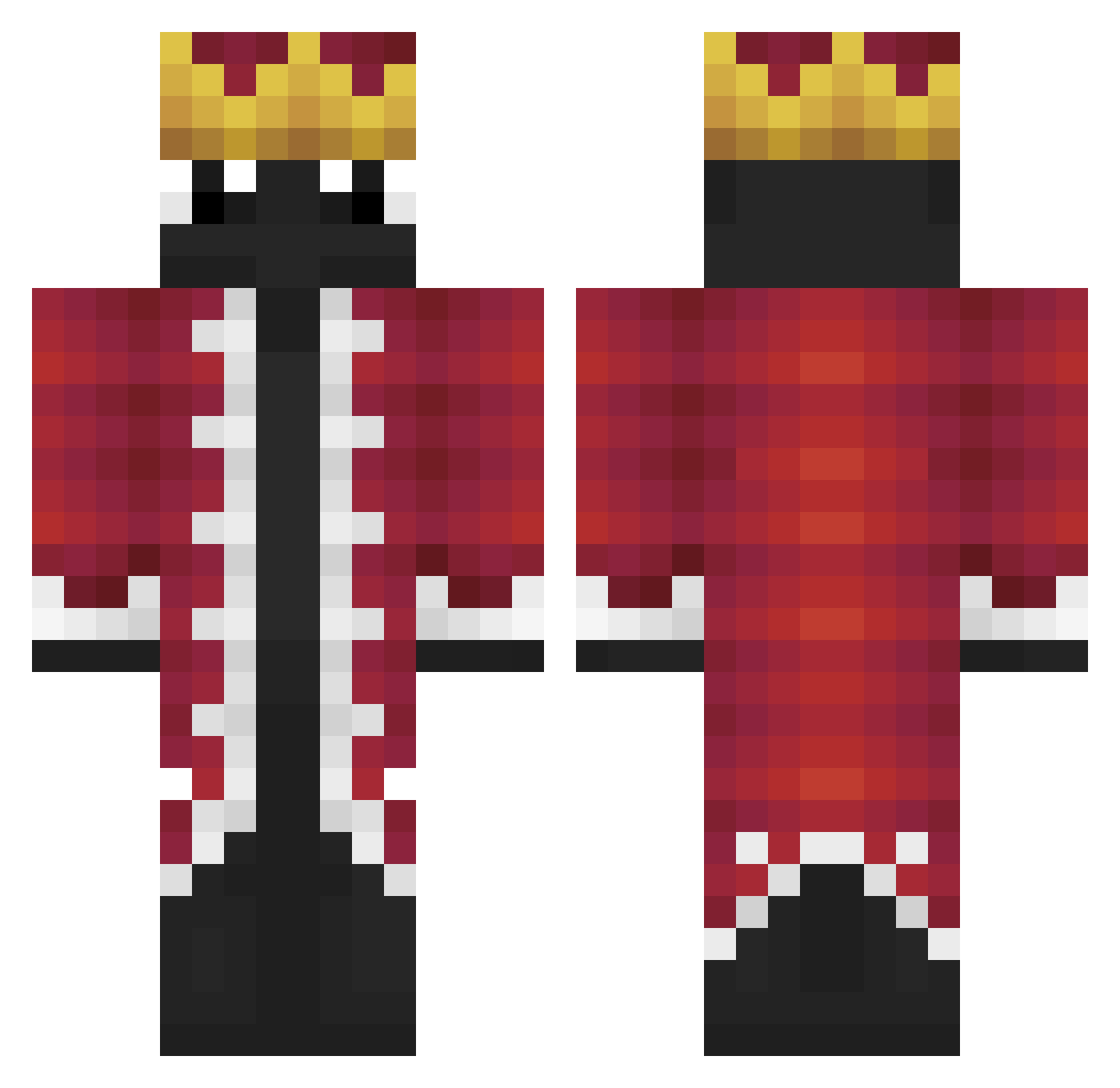 svinochel Minecraft skin, front and back view