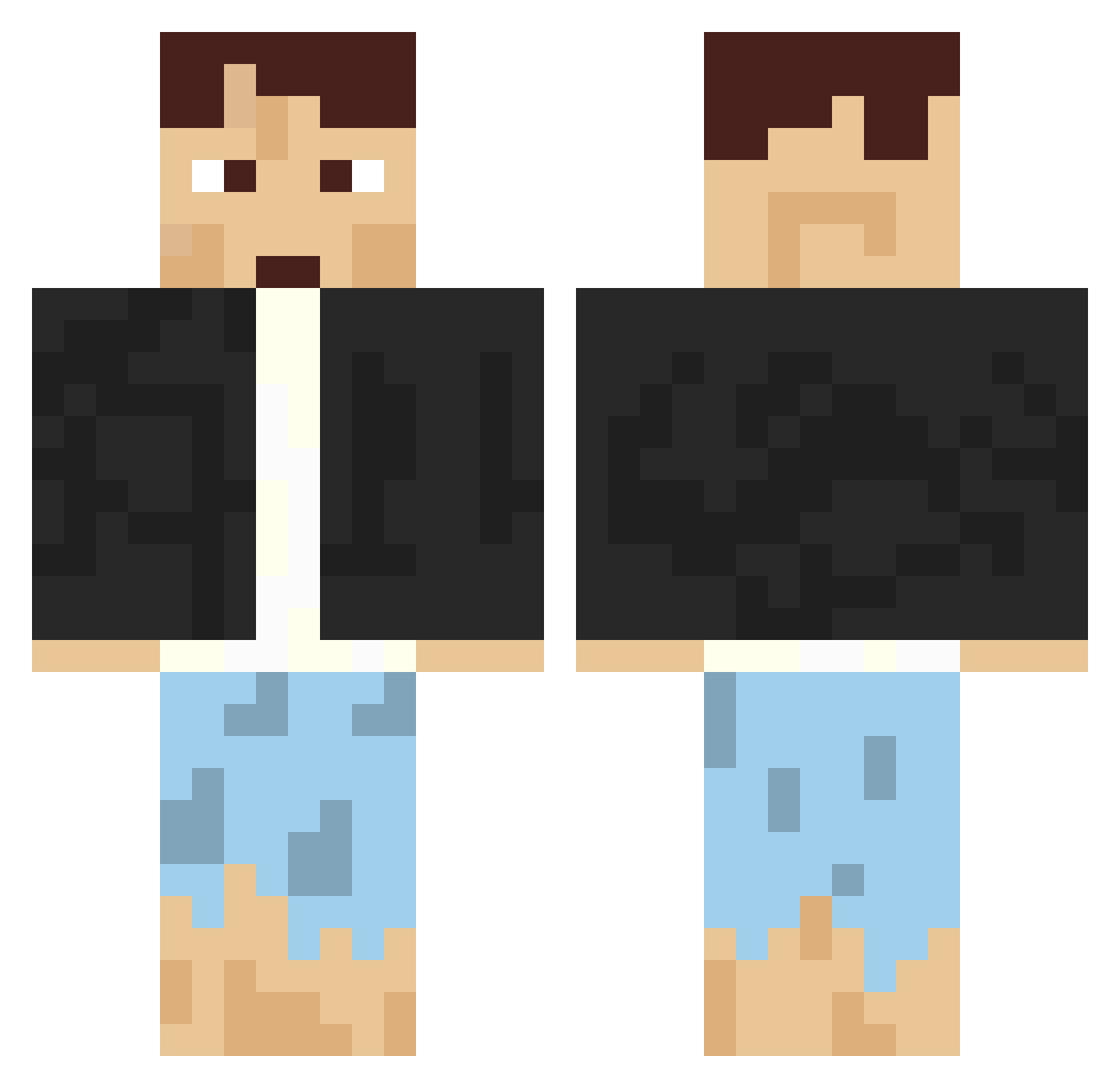 UltimateODP Minecraft skin, front and back view